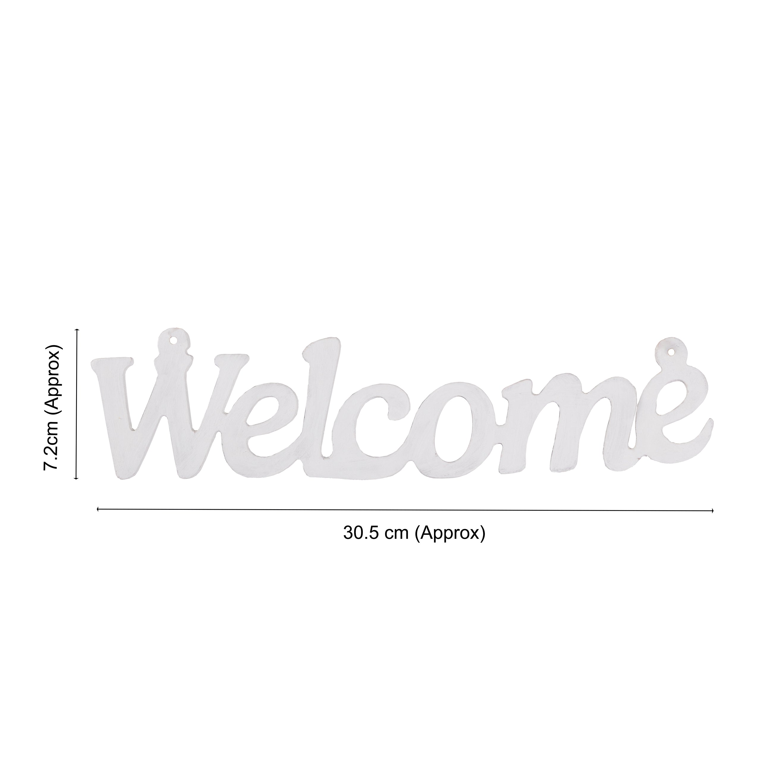 Wooden Hanging Decor - Welcome 4mm Thickness Approx 7.2 x 30.5cm 1pc