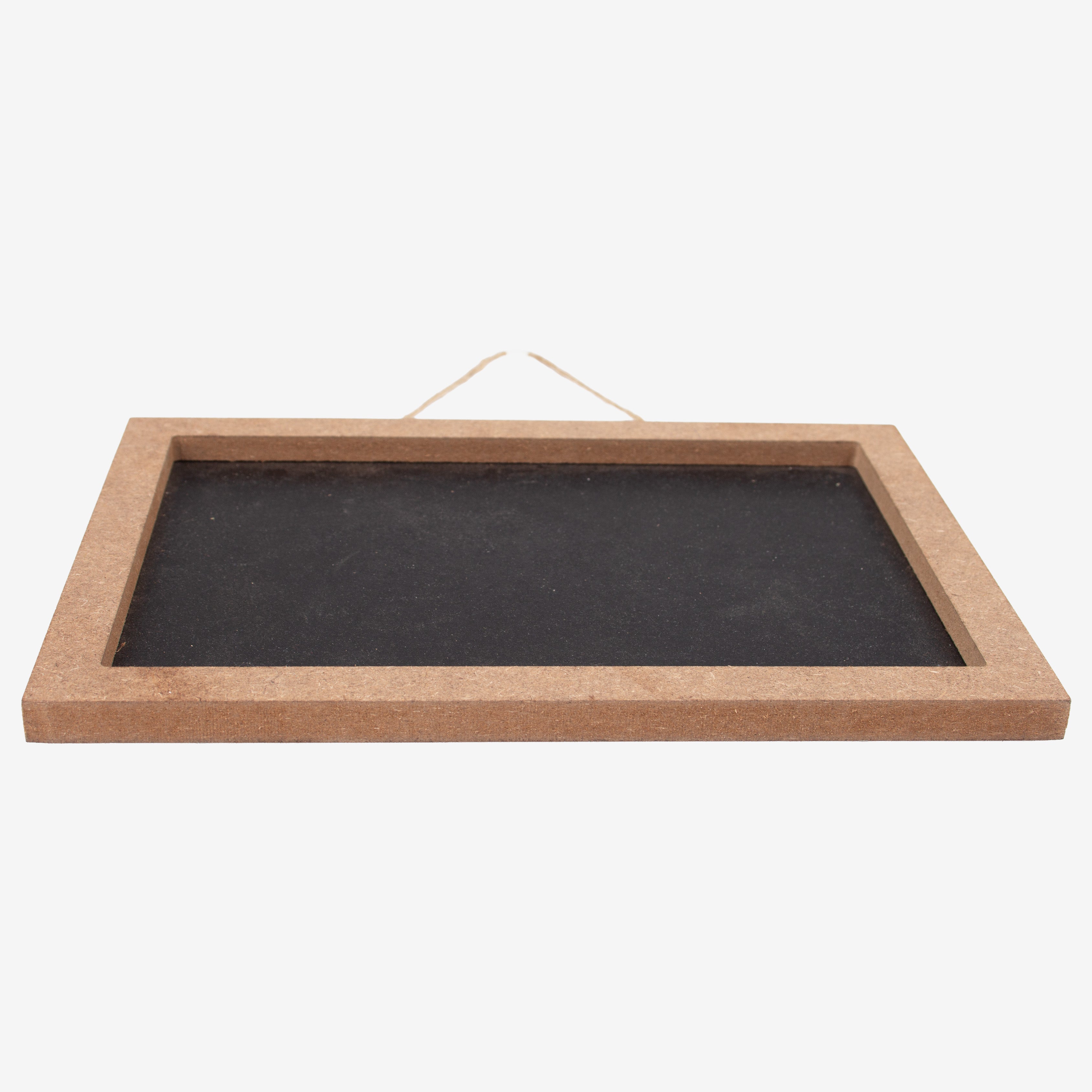 Chalk Hanging Message Board MDF 12mm Thickness Approx 9.5 x 6.75 x 0.5in 1pc