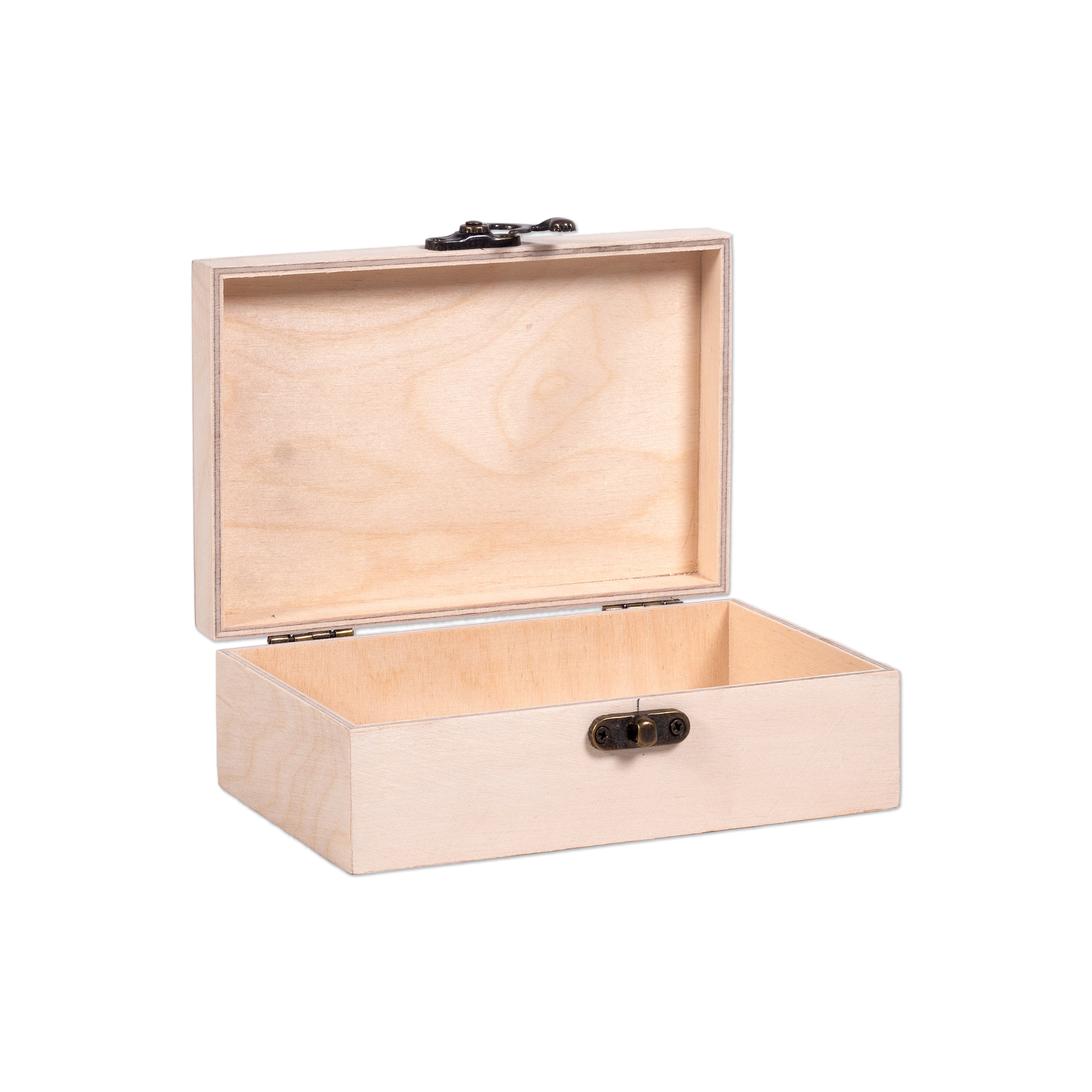 Birch Wood Waterproof Box With Metal Latch L6 X W4 X H2inch 1pc LB