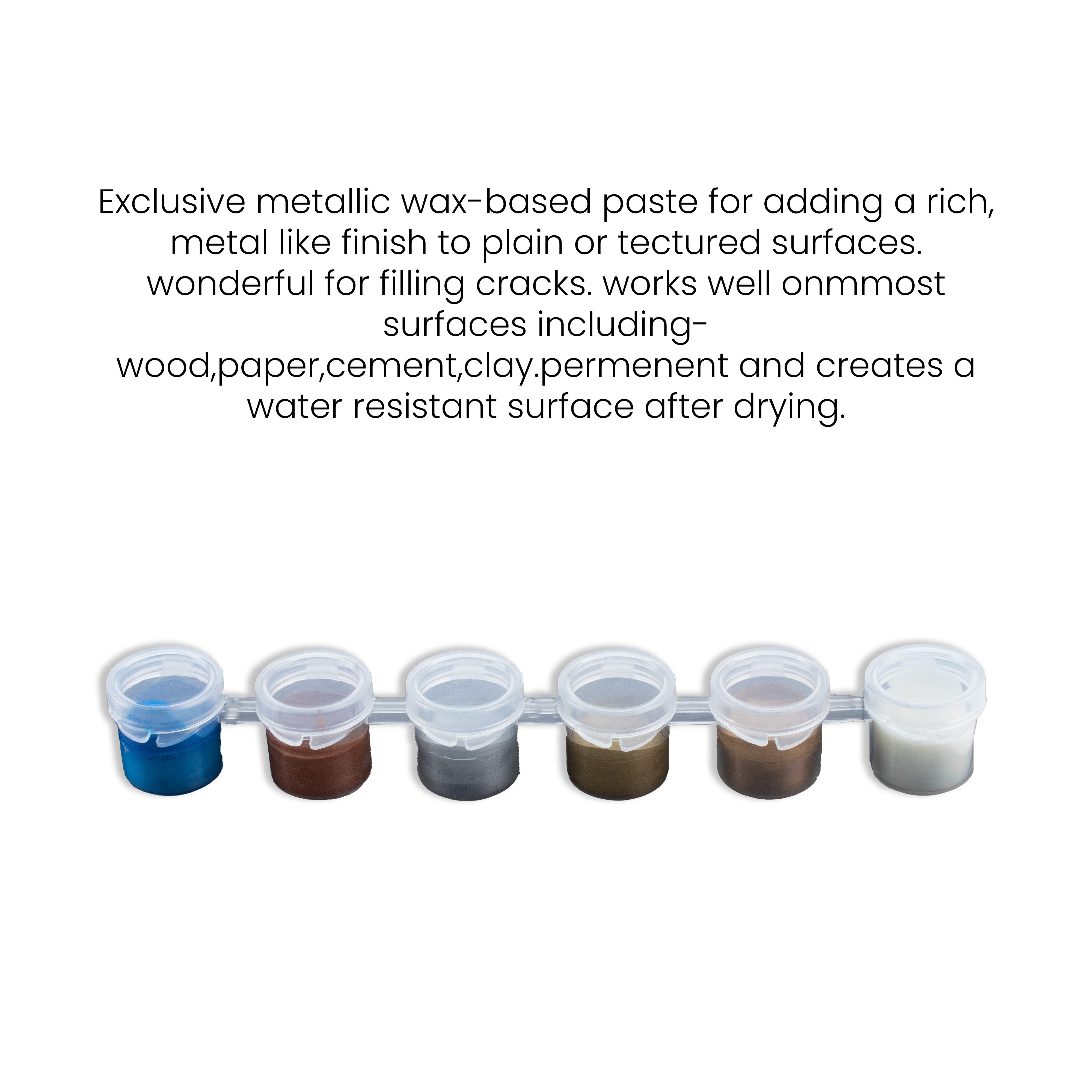 Metallic Wax Assorted Colours 2gm X6pc