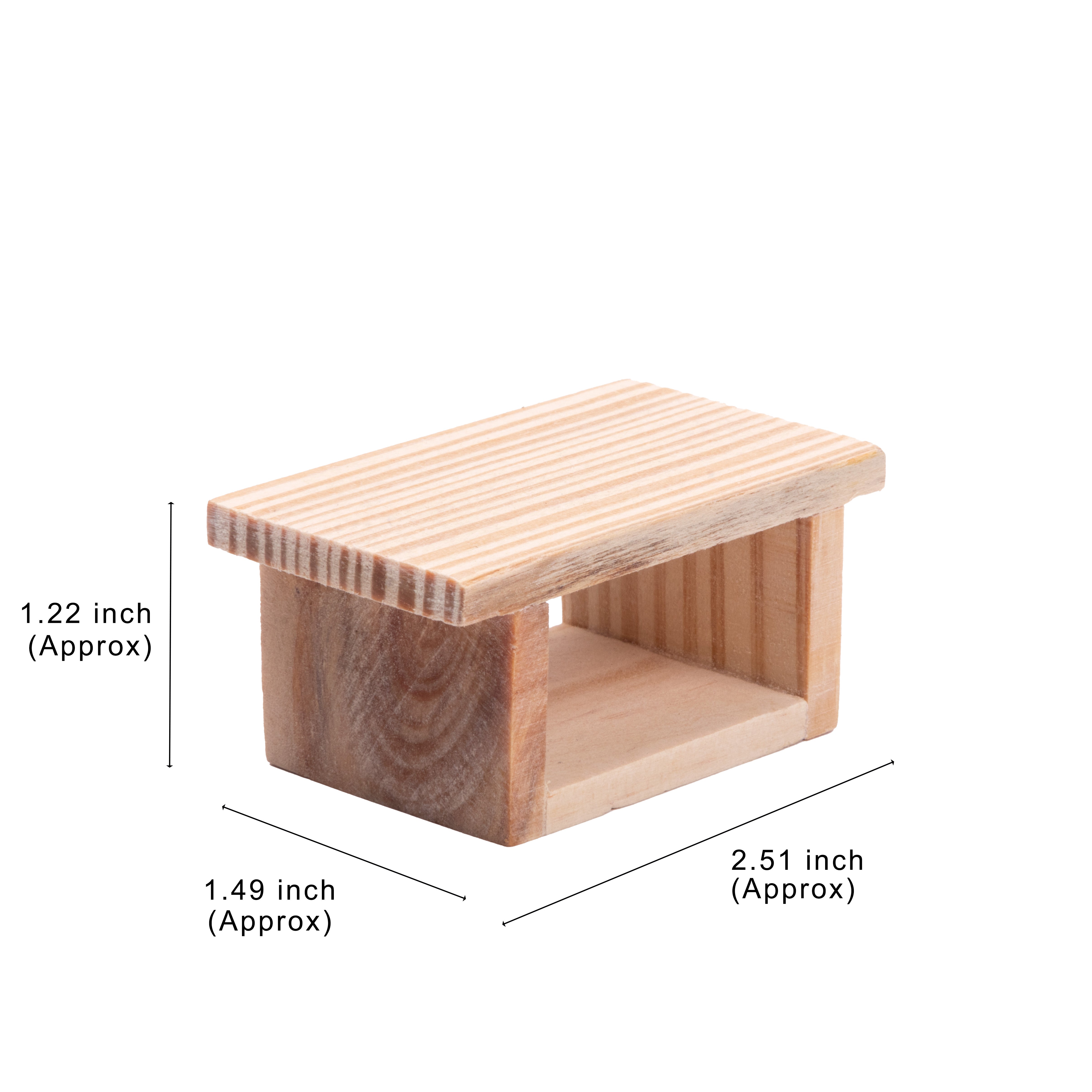 Wooden Miniature Desk Approx L2.51inch x W1.49inch x H1.22inch 1pc