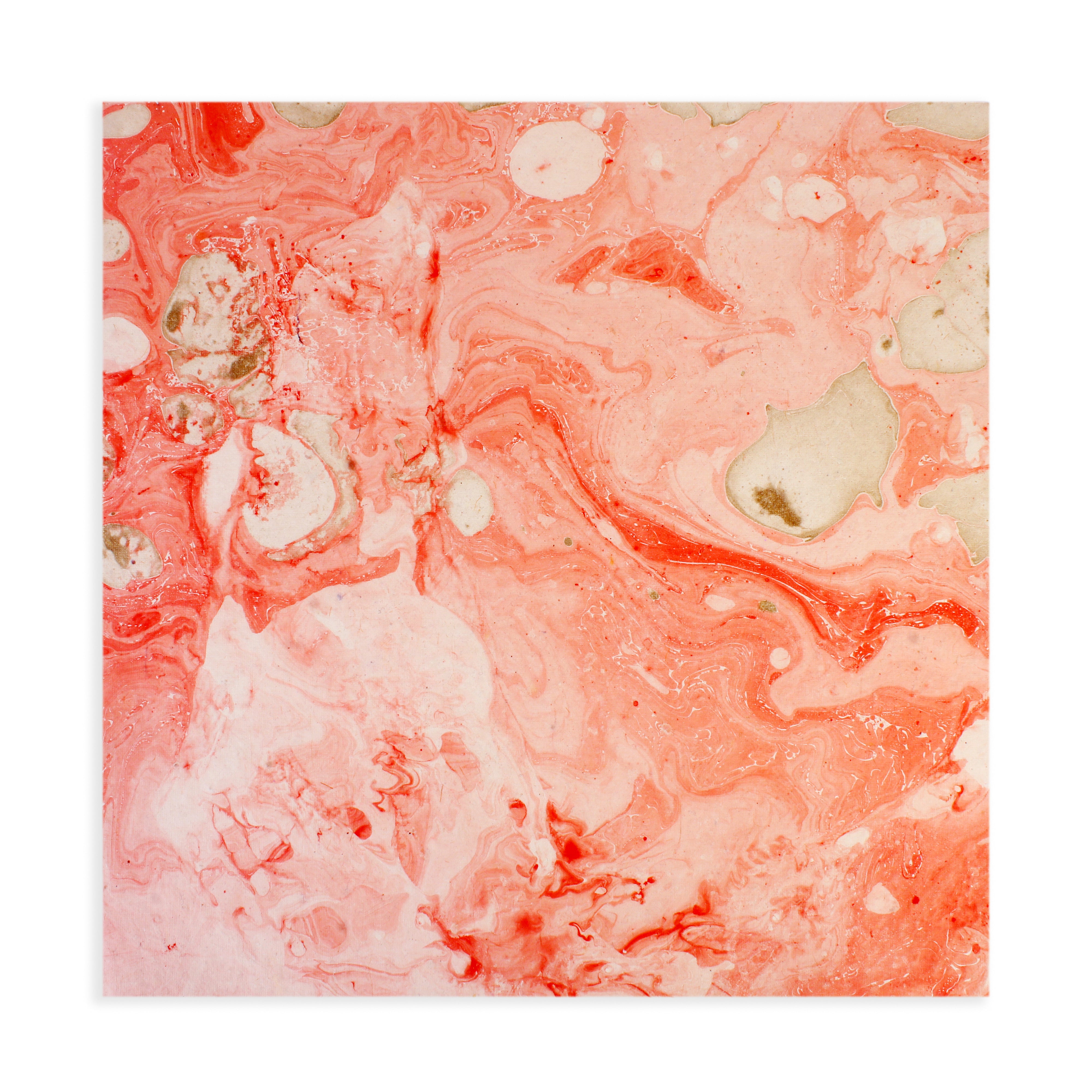 Marbled Paper Shimmer Coral 12X12 Inch 200Gsm 1Sheet Lb