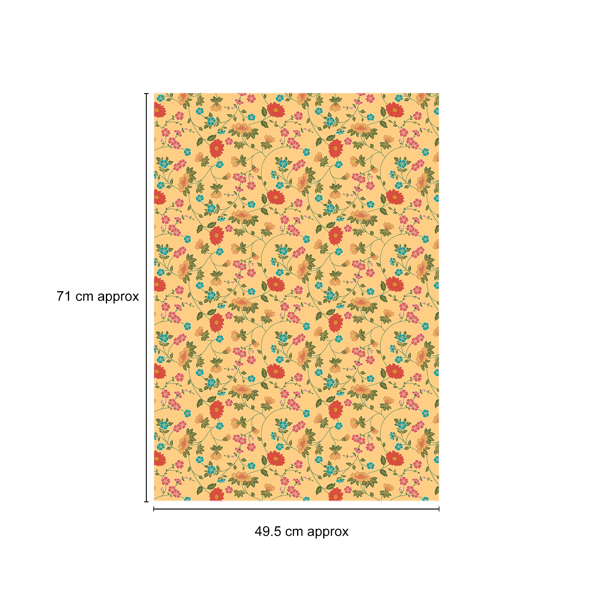 Printed Art Board 300gsm 27.5X19.5inch Ditsy Daisies 1Sheet