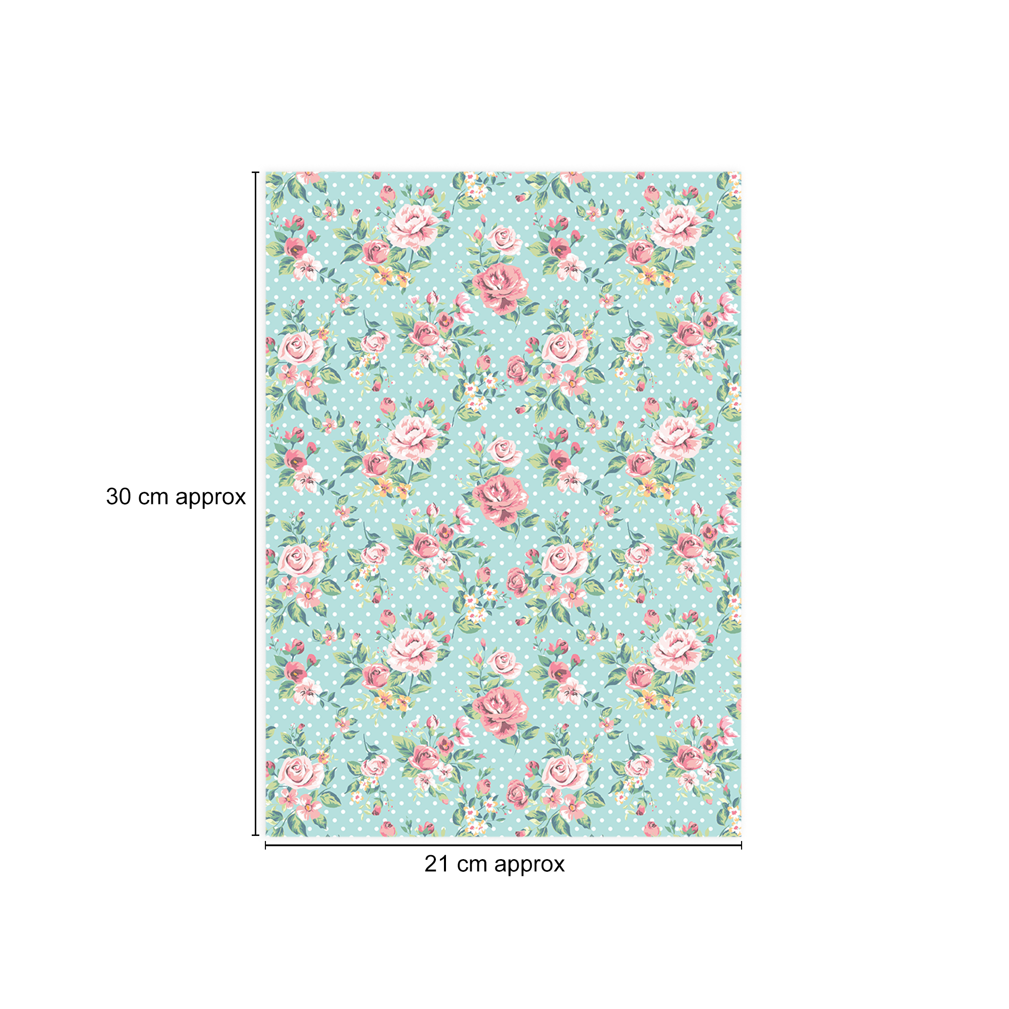 Printed Art Board 300gsm A4 Ditsy Roses 1Sheet