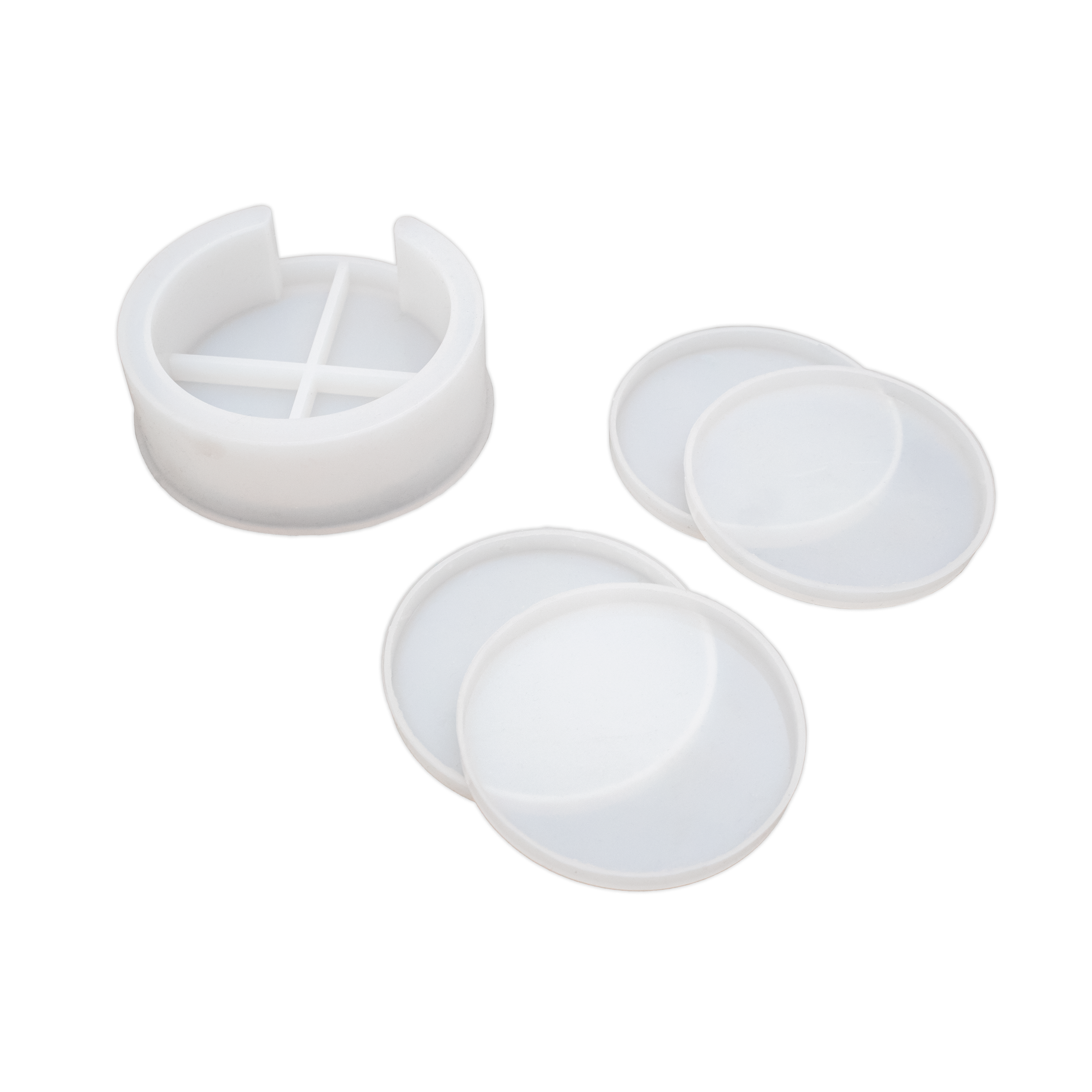 Silicone Mould Coaster And Stand Set H1.5 X 5inch Dia 1pc