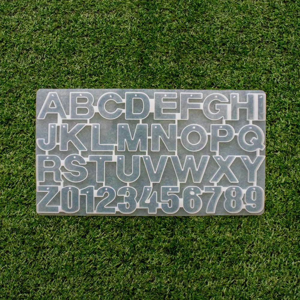 Silicone Mould Alphabet And Numbers L14 X W7.5inch Approx 1pc