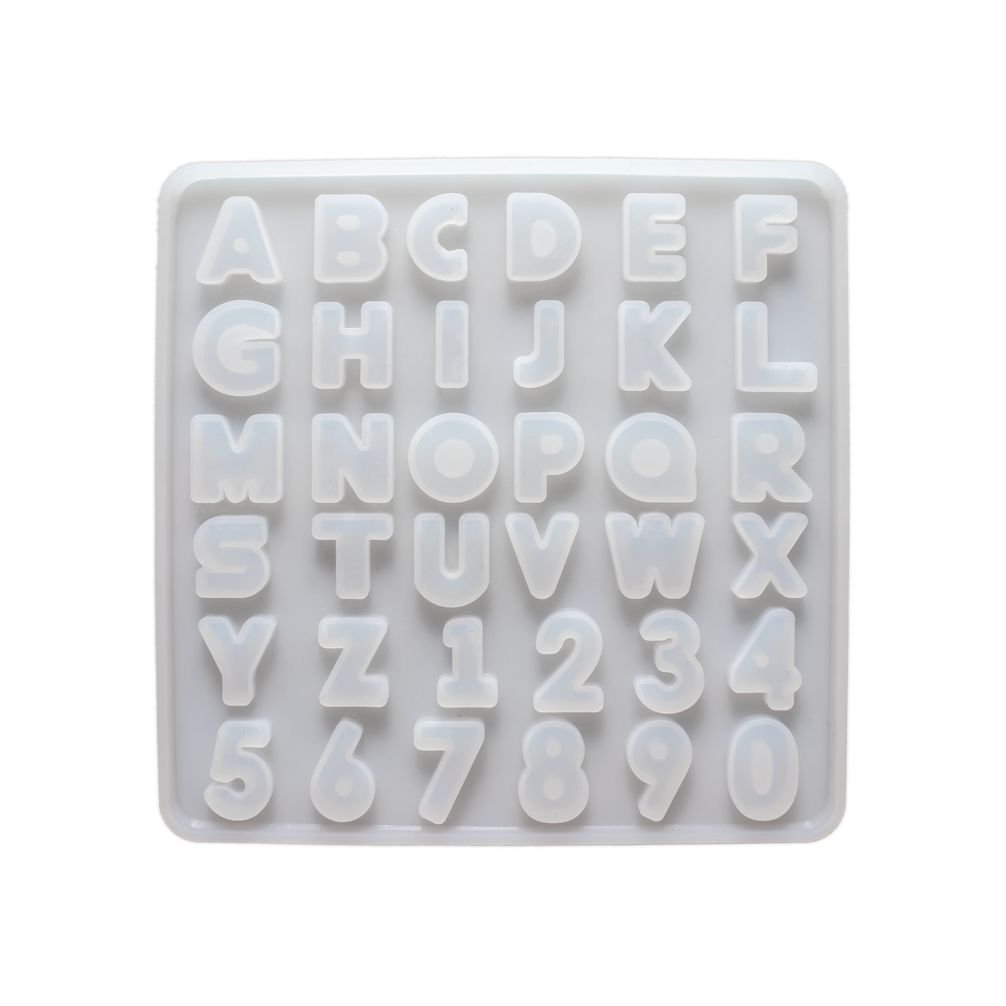 Silicone Mould Mini Alphabet And Numbers 1pc