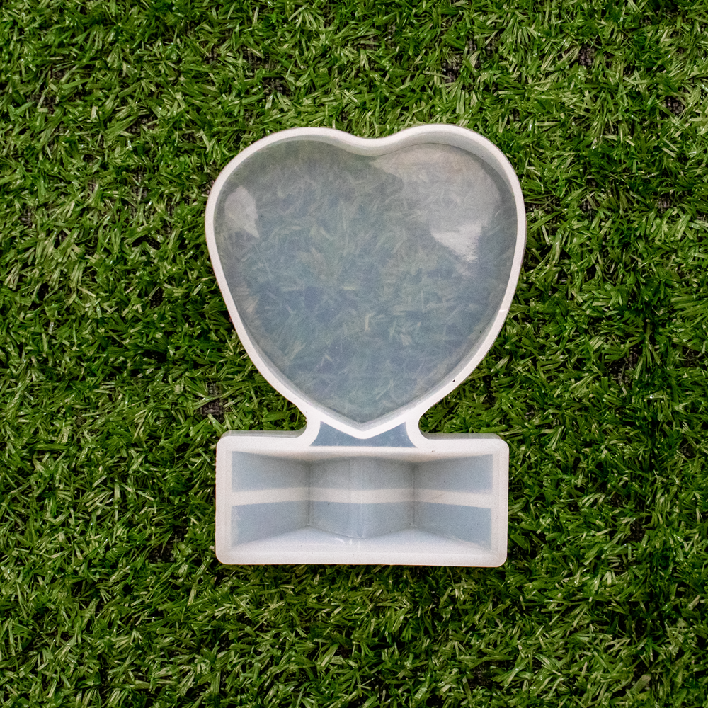 Silicone Mould Heart Photo Stand L4.75 X W3.5 D-0.75 inch 1pc