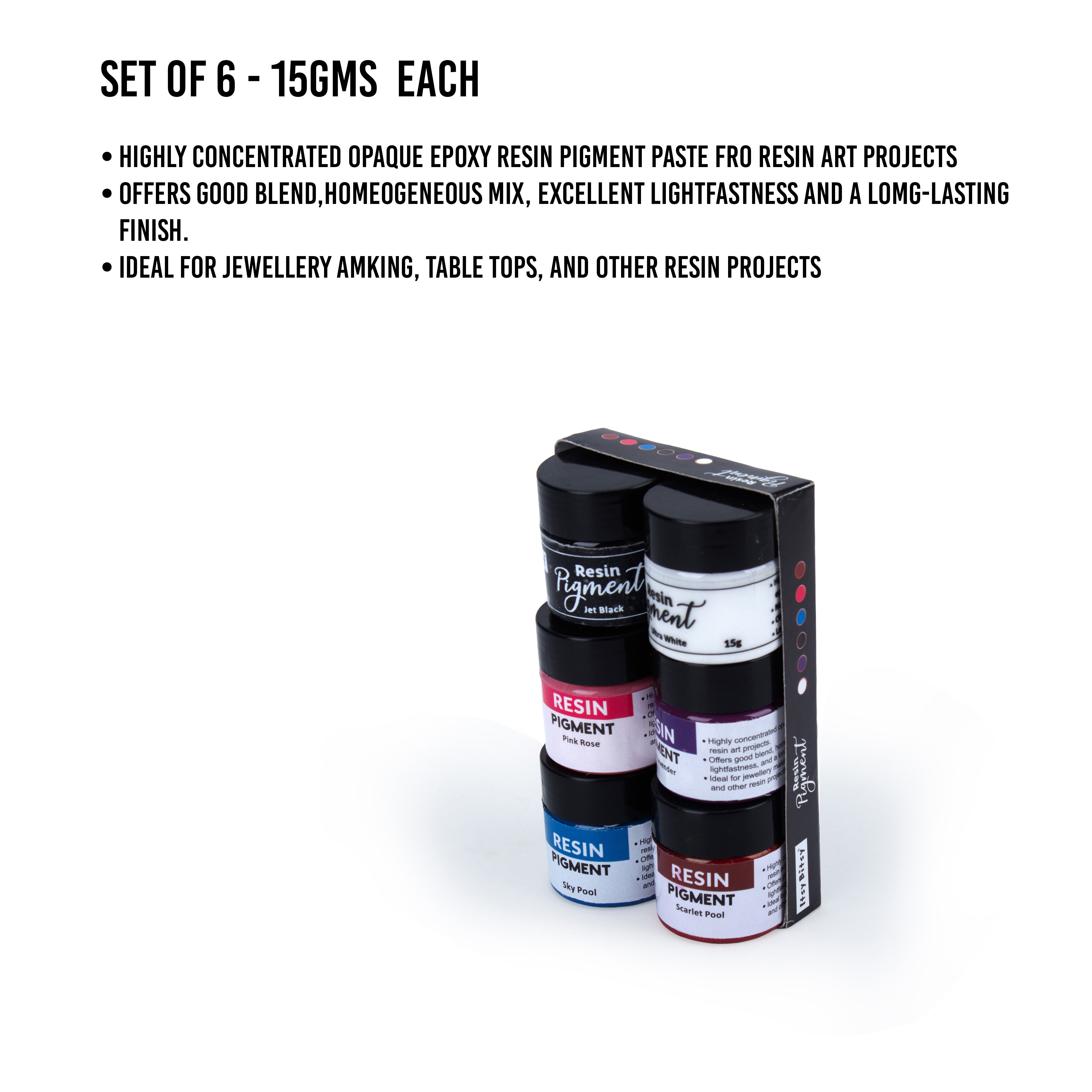 Resin Pigment 6 colours x 15g each
