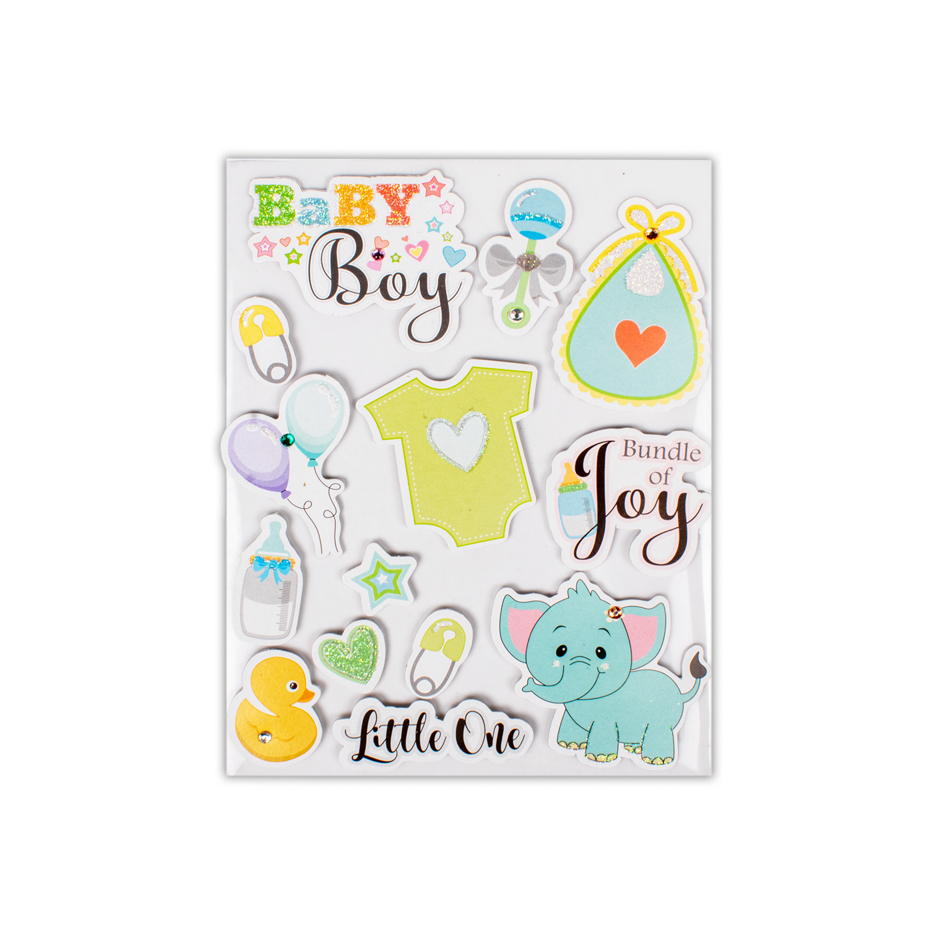 Little One Baby Boy Sticker Embellishment 14Pc