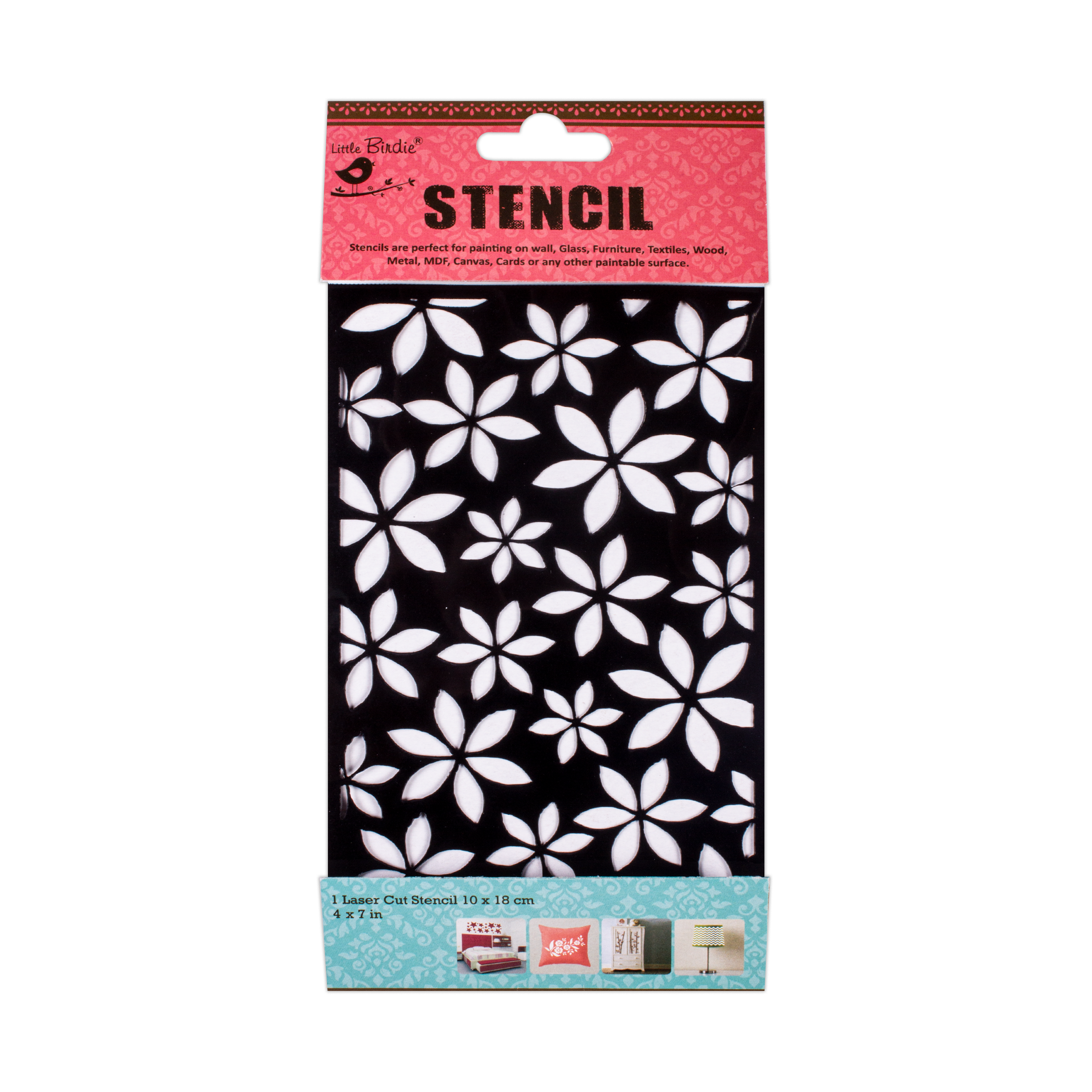 Stencil Star Jasmine 4in x7 in 1pc