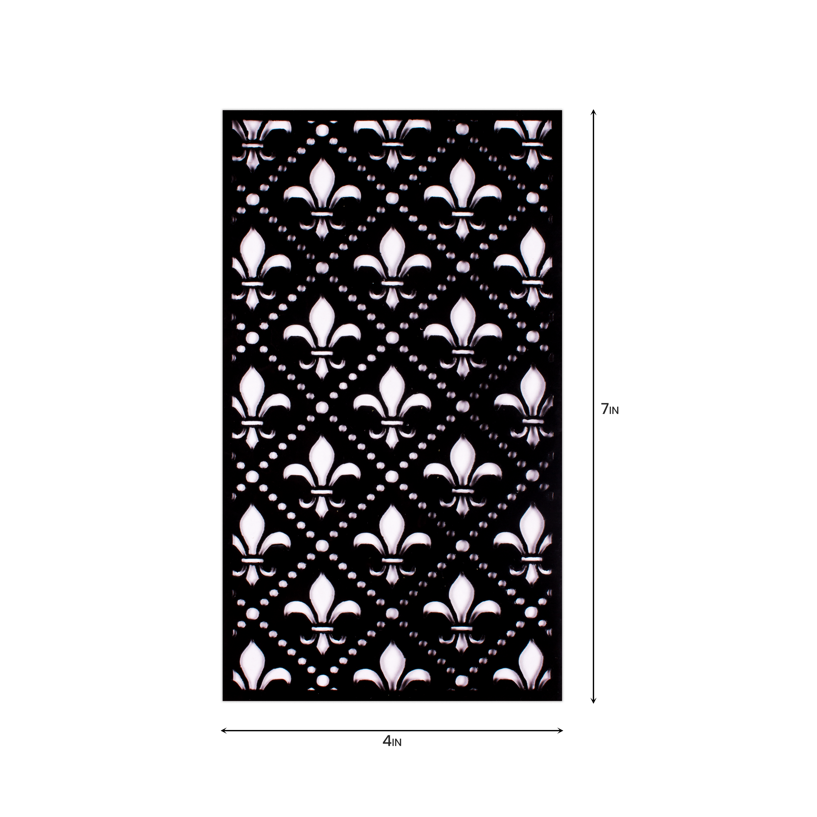 Stencil Fleur-de-lis Screen 4inx7in 1pc