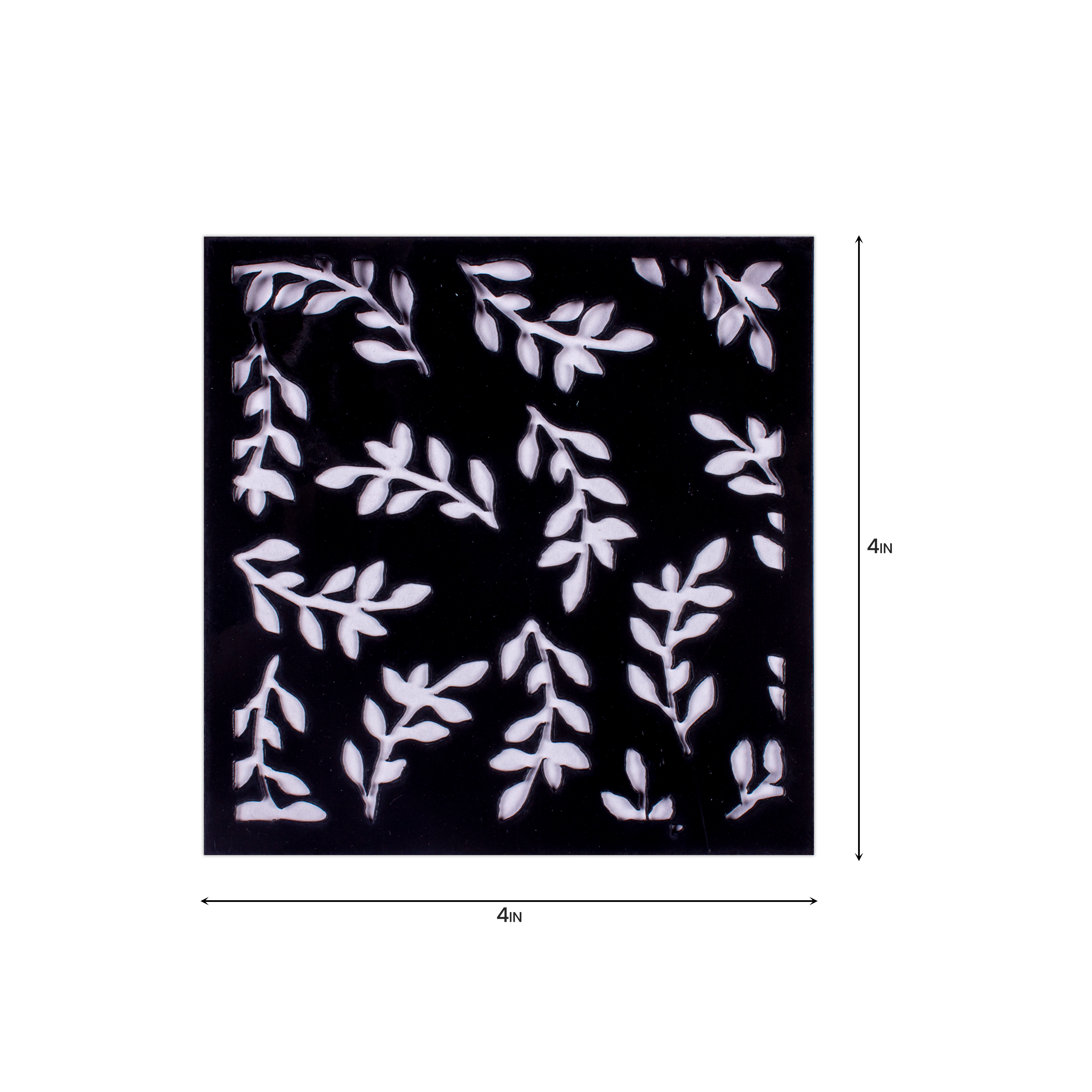 Stencil Leaf Deluge 4in x 4in 1pc