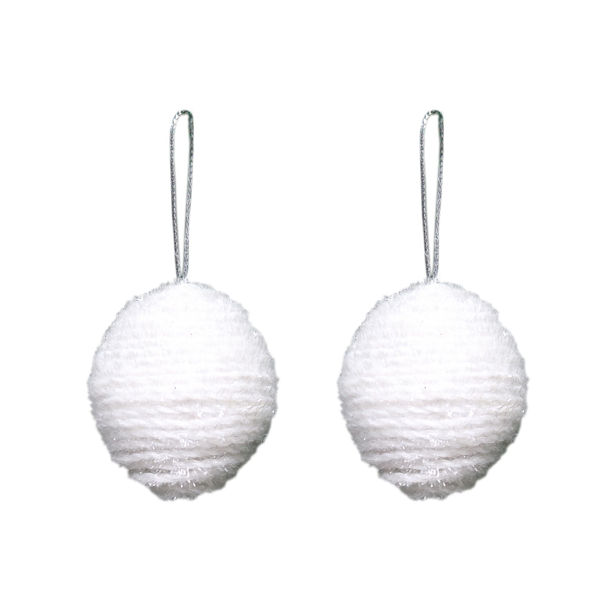 6 Feet - Frosted Christmas Tree with Metal Stand & Pine Cones (180cm) 1pc Box + (Ornaments Combo)