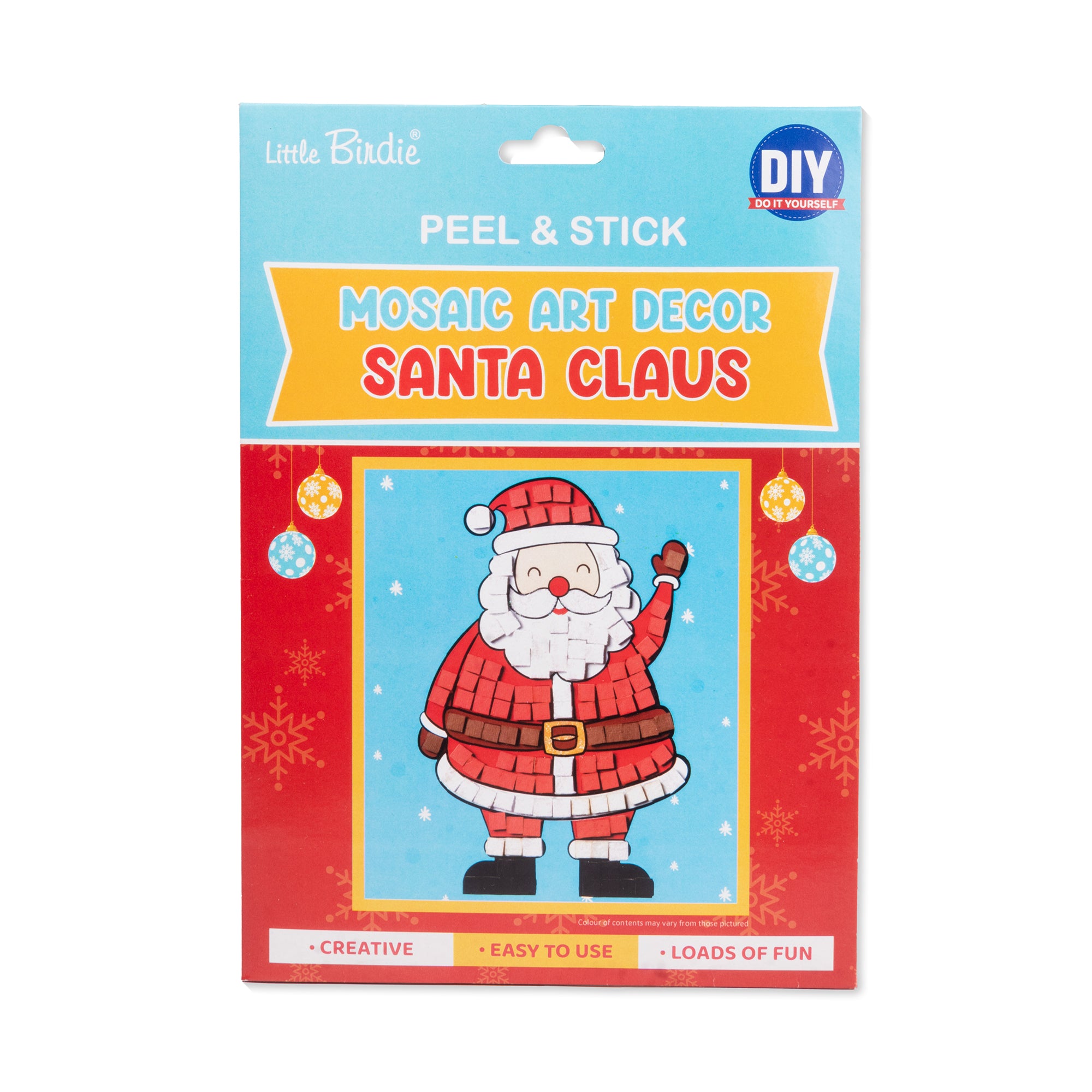 Christmas DIY Peel And Stick Mosaic Art Decor Kit - Santa Claus, 1 Box