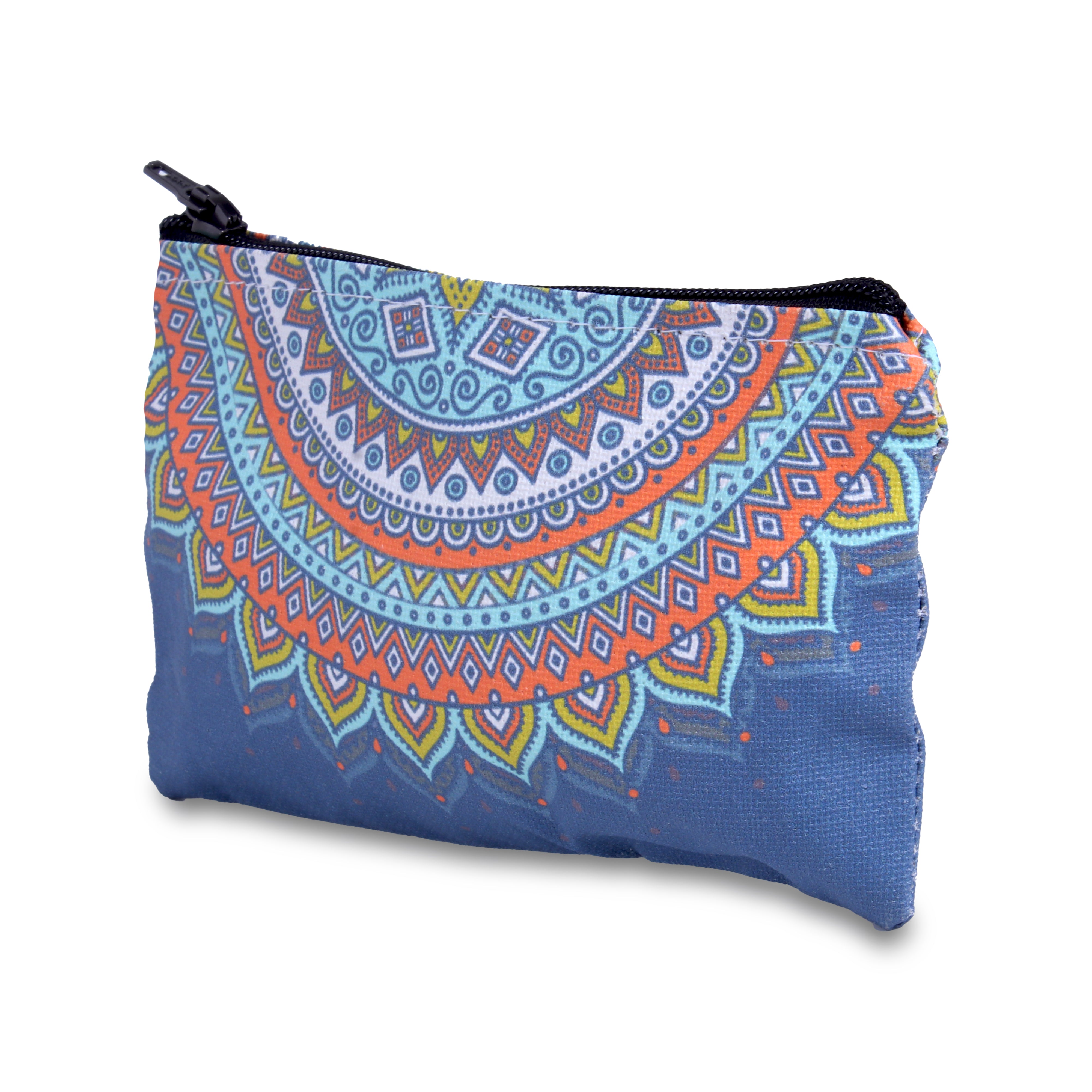 Canvas Printed Zip Pouch Ethnic Sun 8.25 X 5.5inch Approx1 pc