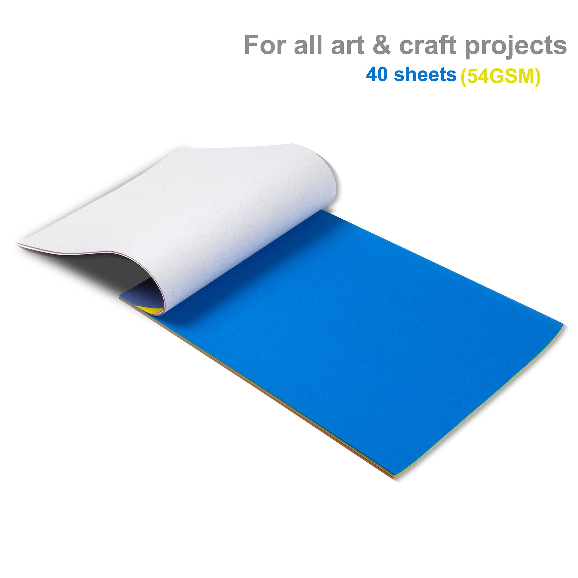 Coloured Paper Padsorted Colours A4 54gsm 40 Sheets