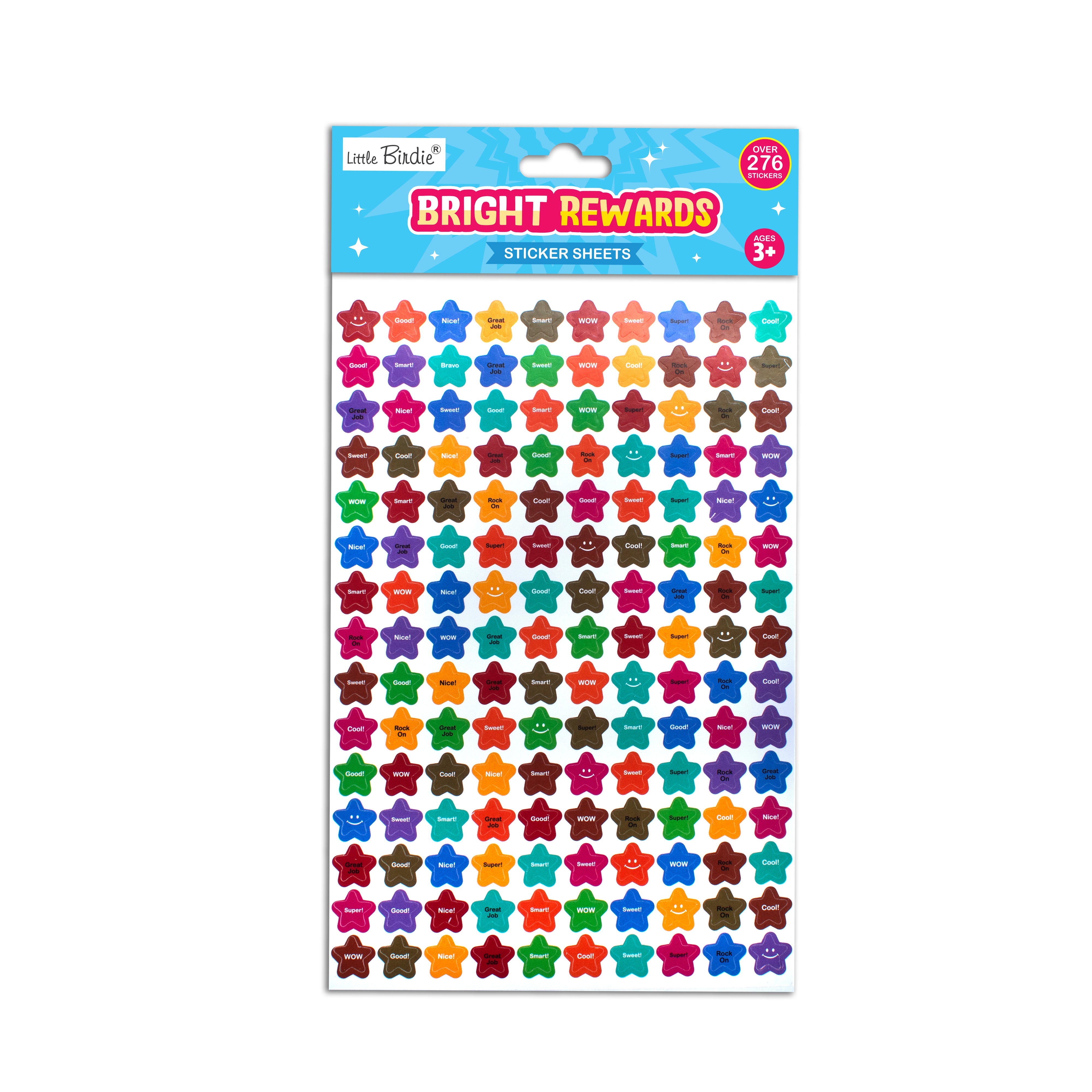 Reward Stickers - Star and Round Shapes 276 Stickers (Approx) 2Sheet