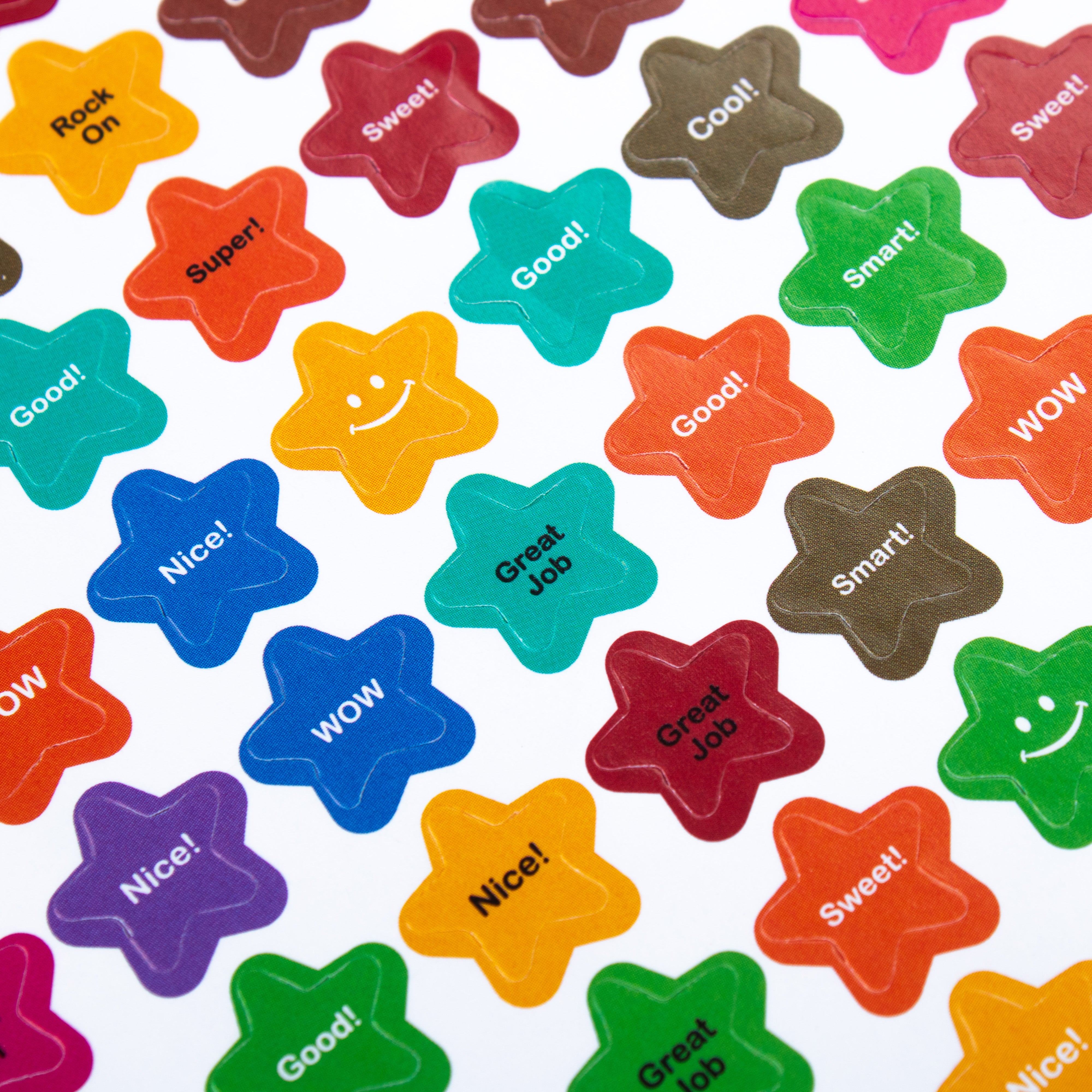 Reward Stickers - Star and Round Shapes 276 Stickers (Approx) 2Sheet