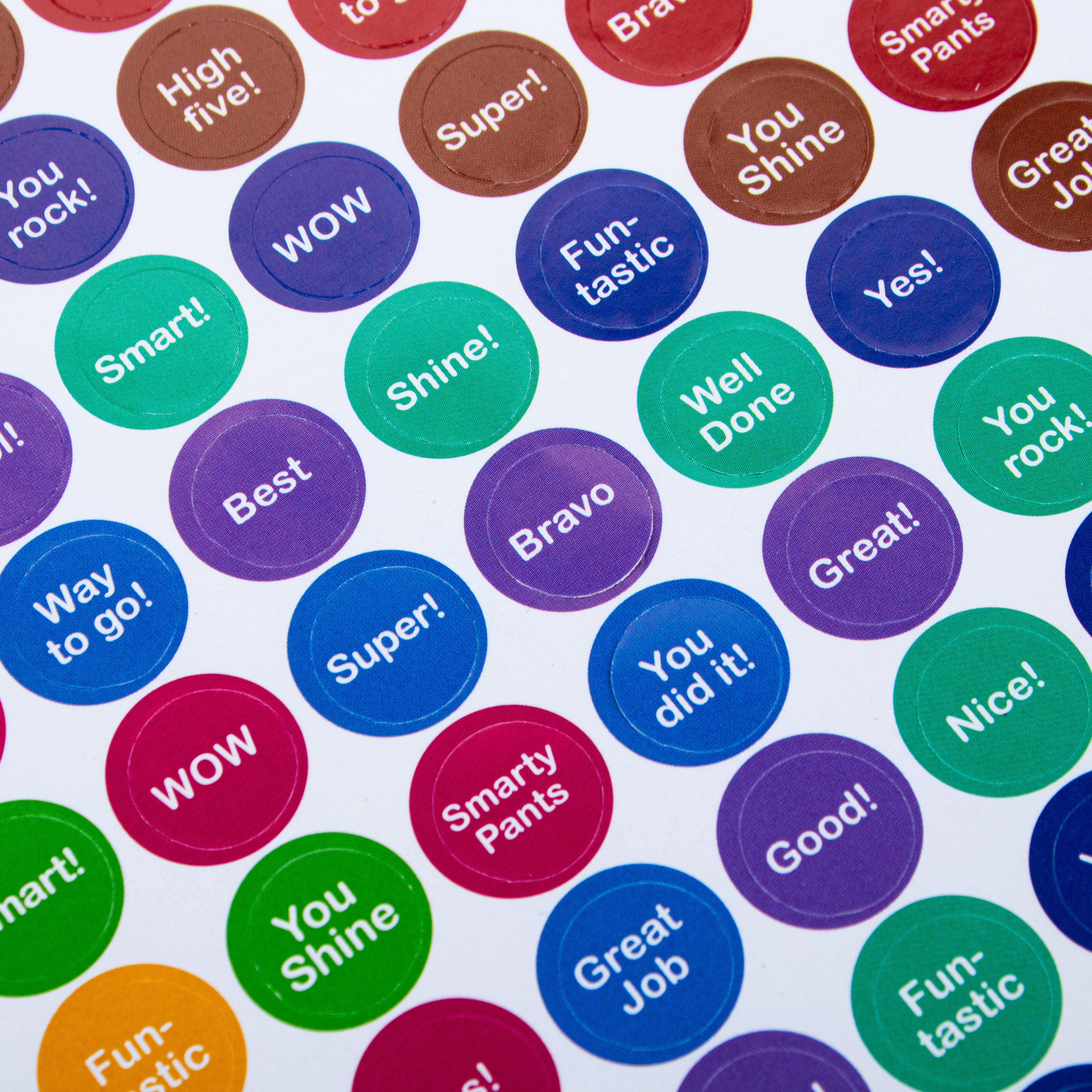 Reward Stickers - Star and Round Shapes 276 Stickers (Approx) 2Sheet