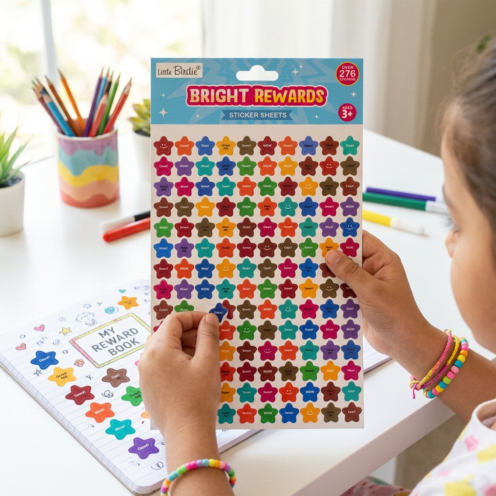 Reward Stickers - Star and Round Shapes 276 Stickers (Approx) 2Sheet