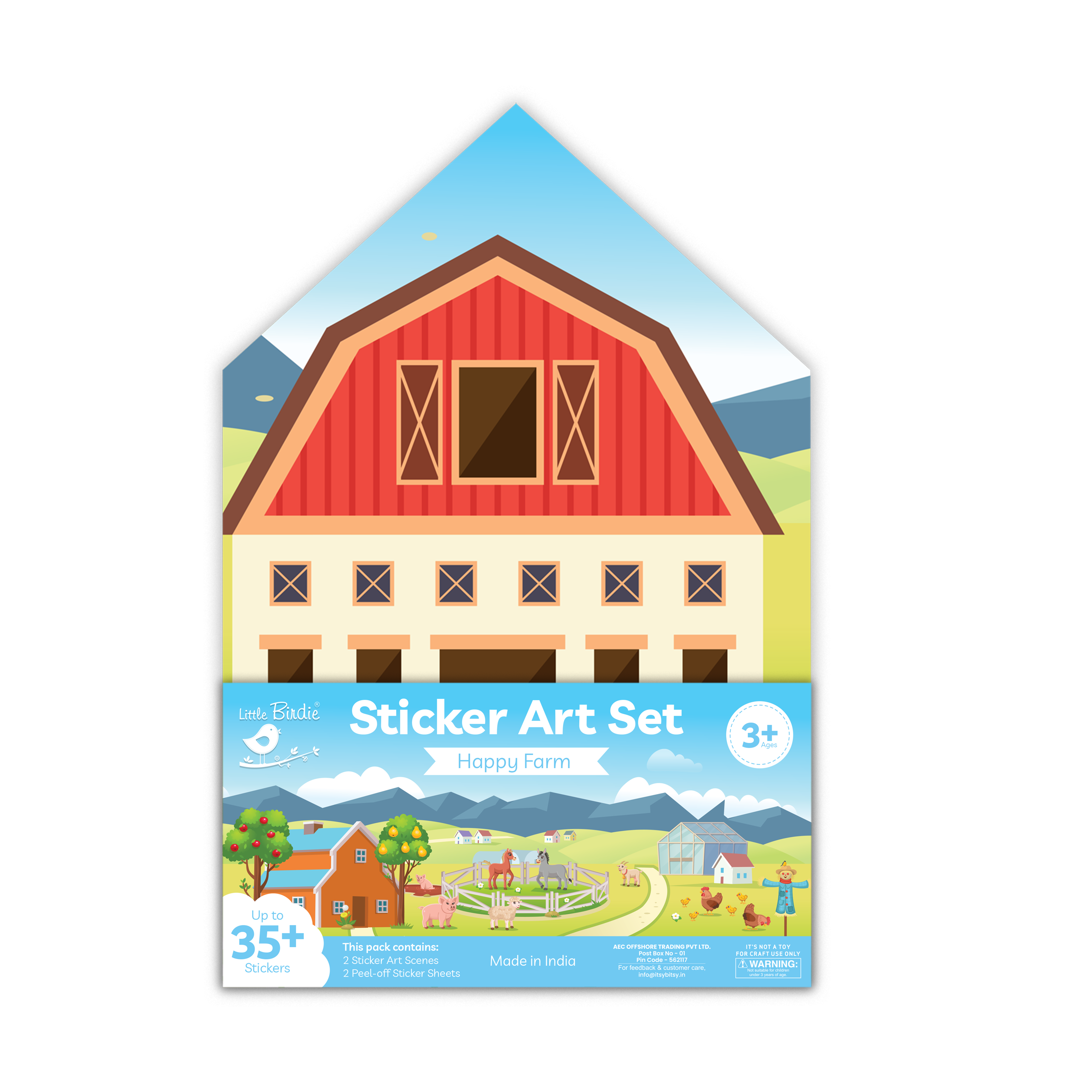 Sticker art set Farm Approx 11.5 x 7.75inch 2Sheets