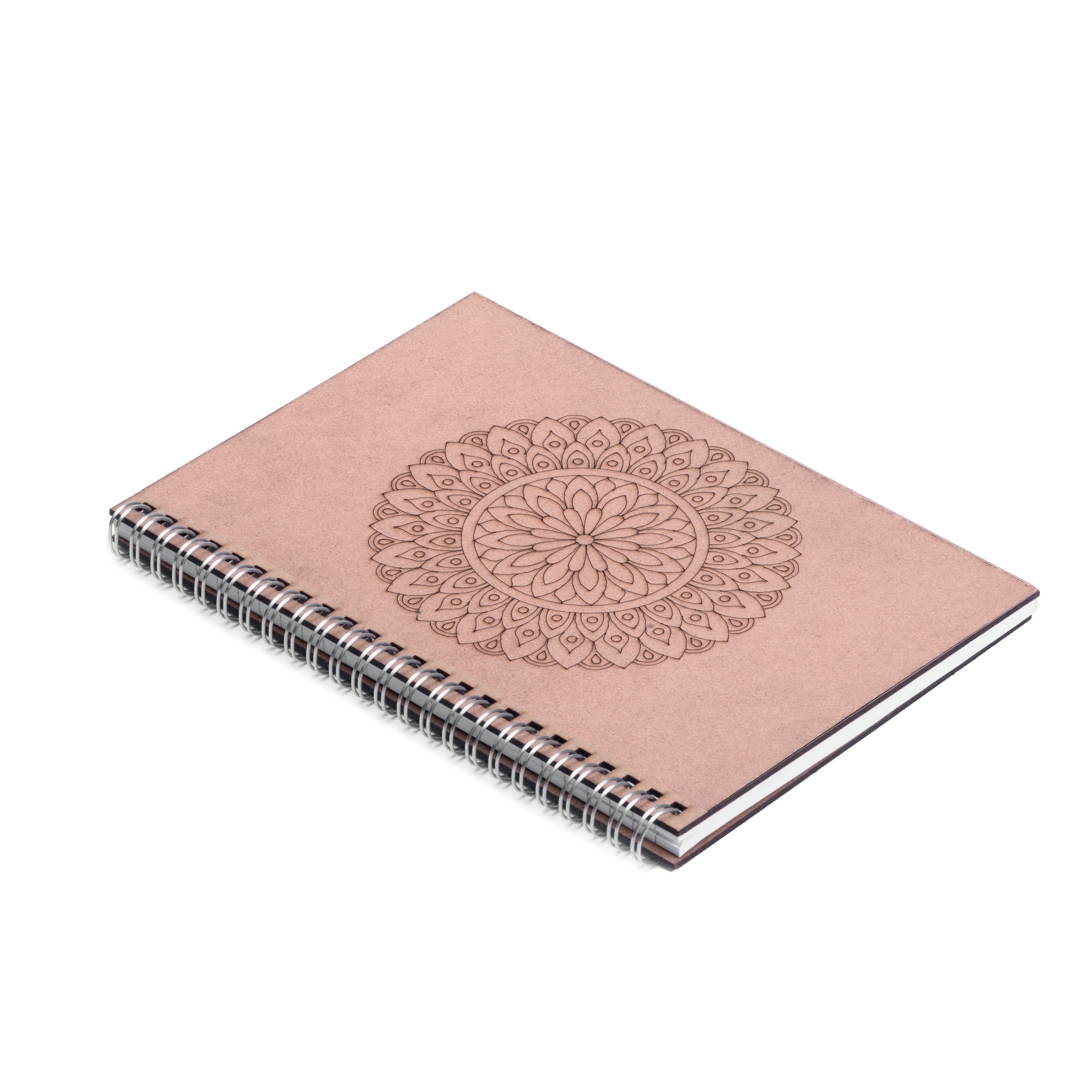 Wire-O Notebook with Pre-marked MDF Cover Floral Mandala 115gsm Artist Paper 80pages 1Book