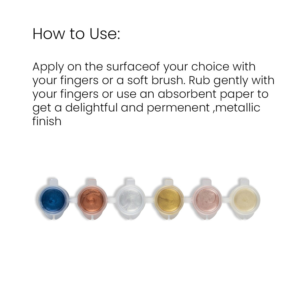 Metallic Wax Assorted Colours 2gm X6pc
