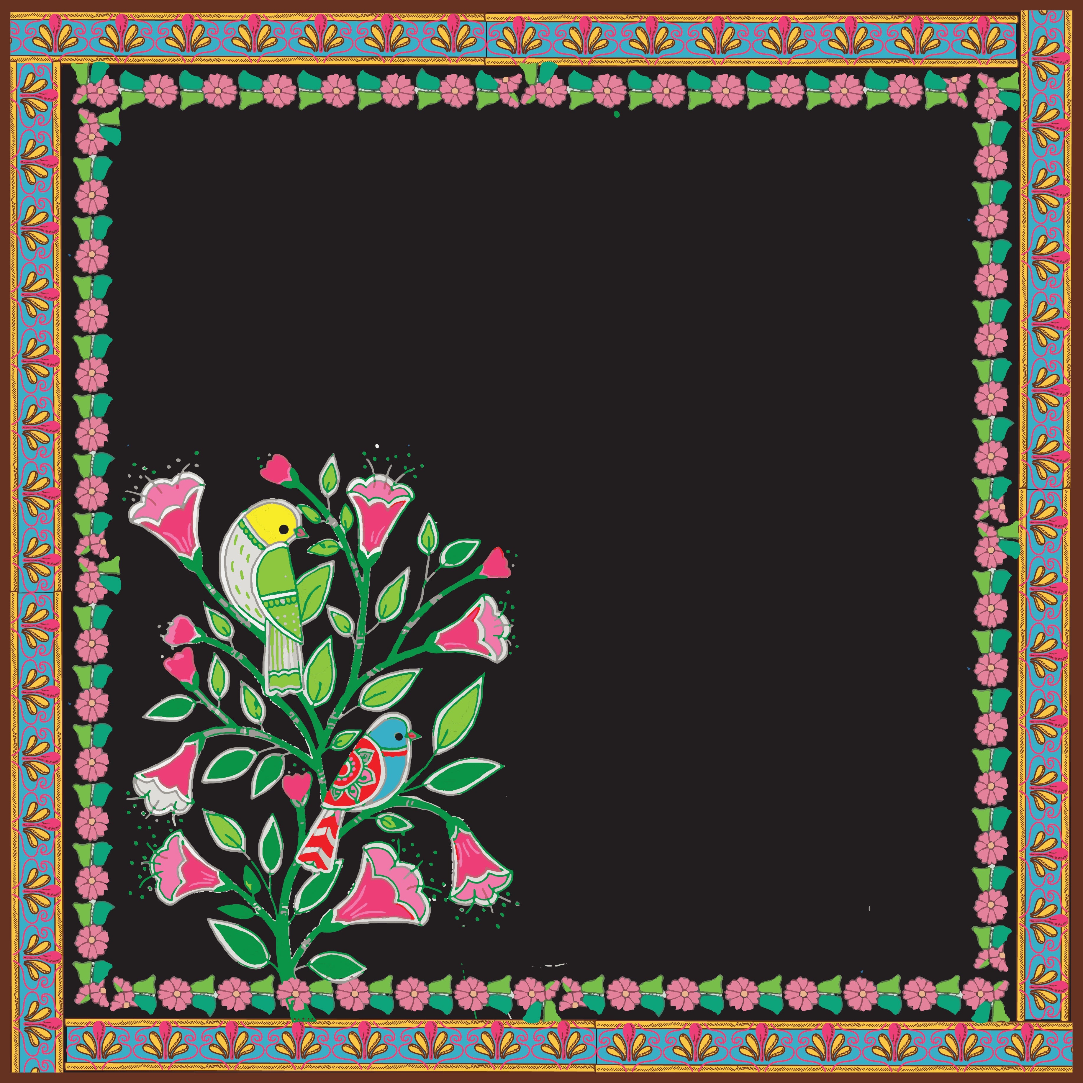 Paper Pack Madhubani 12 X 12inch 250gsm 12 Sheet