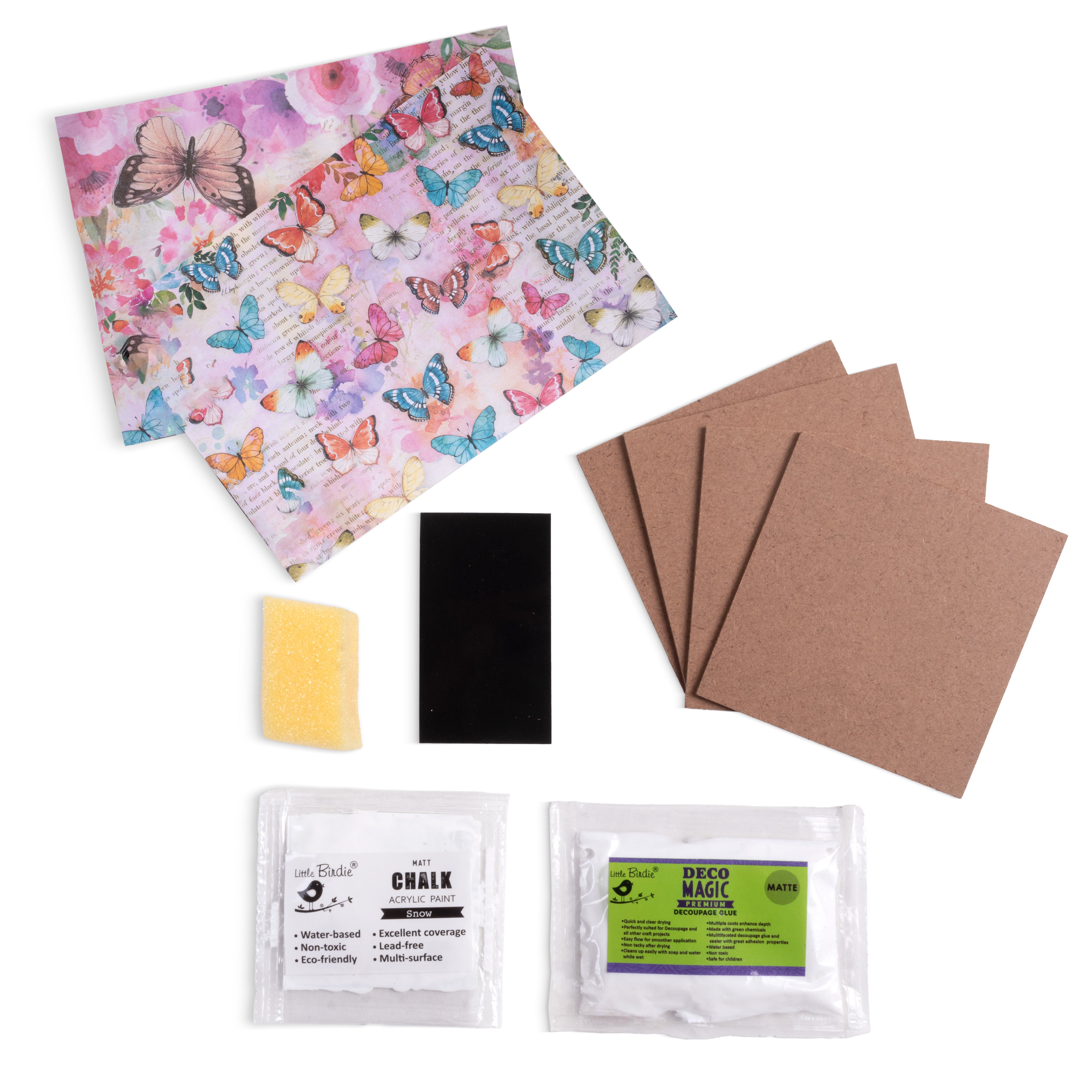 Diy Make Your Own Decoupage Coasters Kit 1pc Box