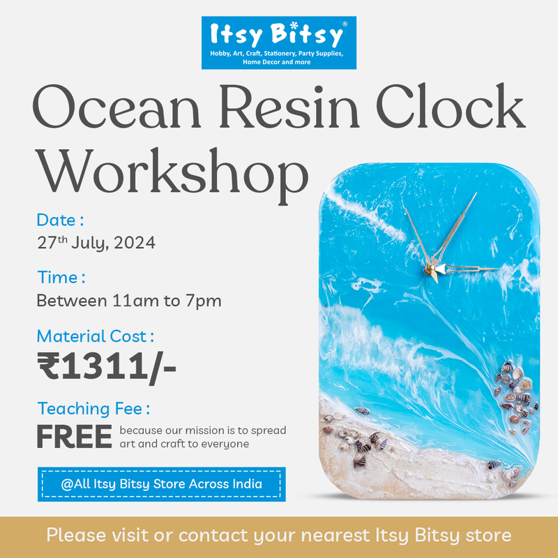 Ocean Resin Clock InStore Itsy Bitsy