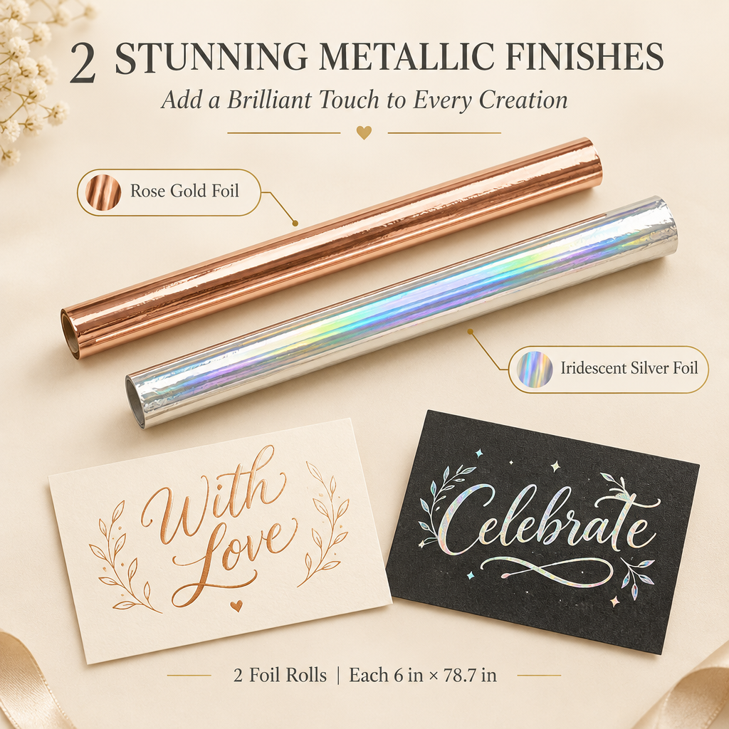 Hot Foil Calligraphy Pen with Gold and Rose Gold Sheet USB Powered 1Box