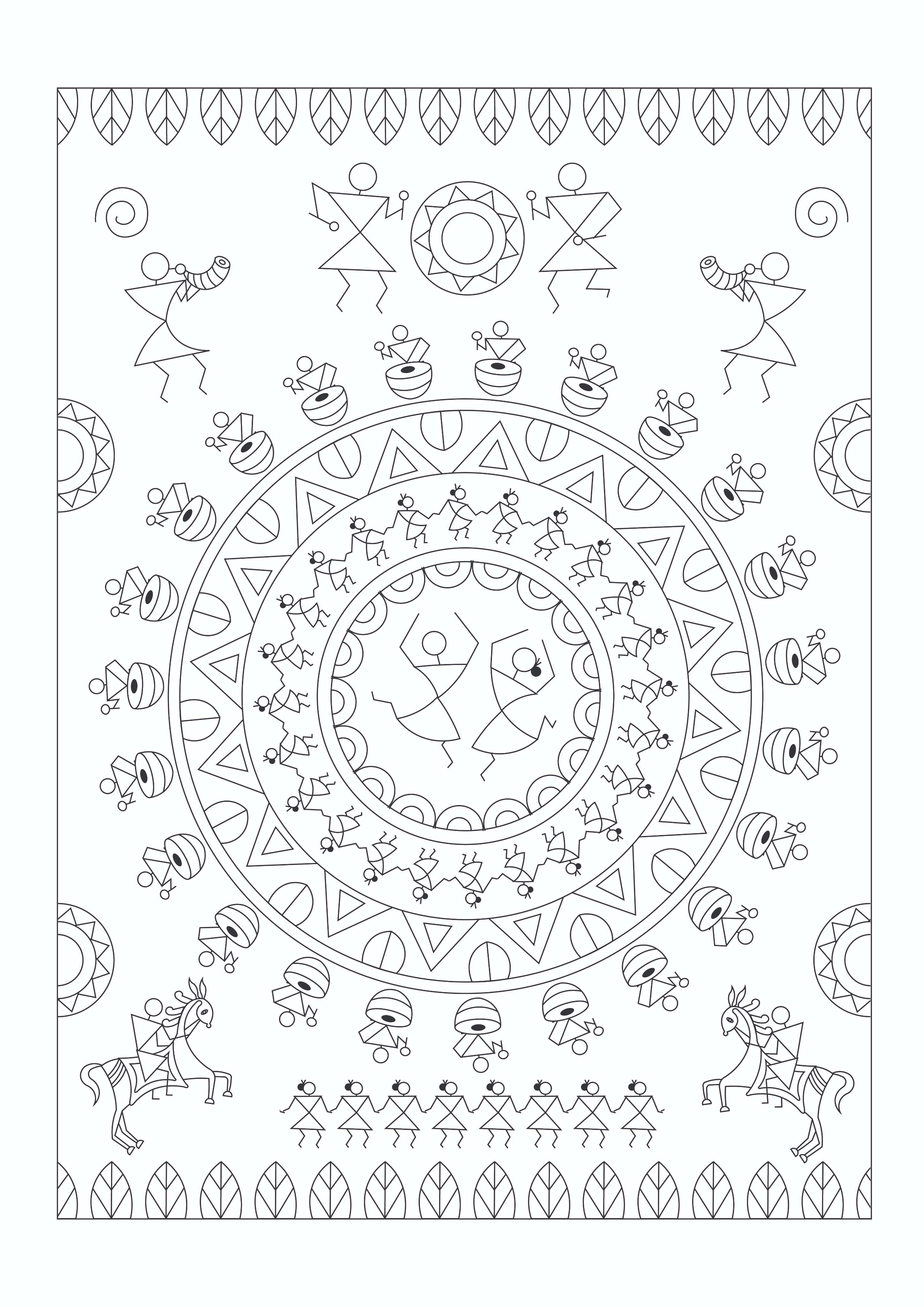 Arts of India Colouring Book