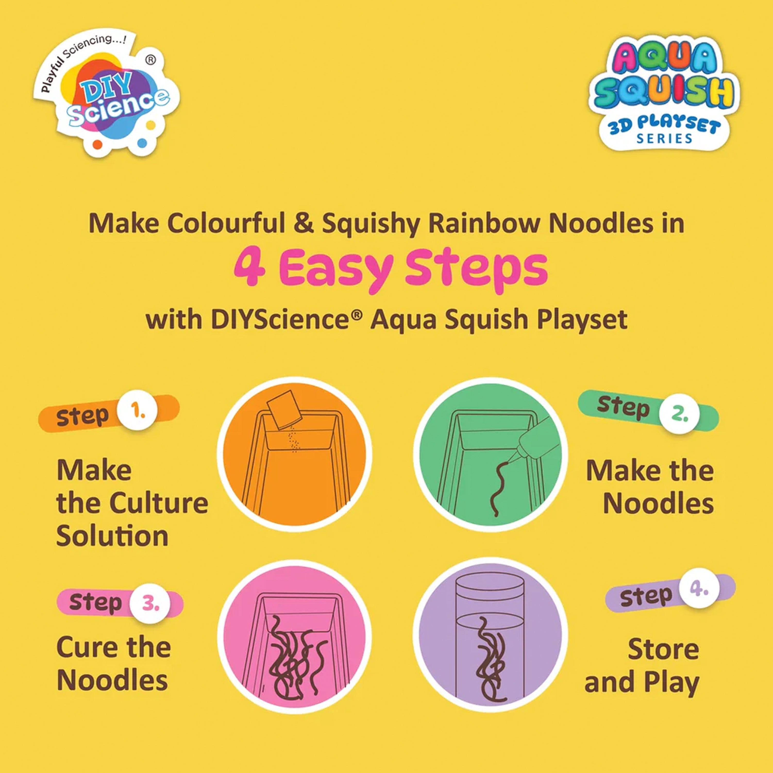 DIY Make Colourful Squishy Rainbow Noodles Box