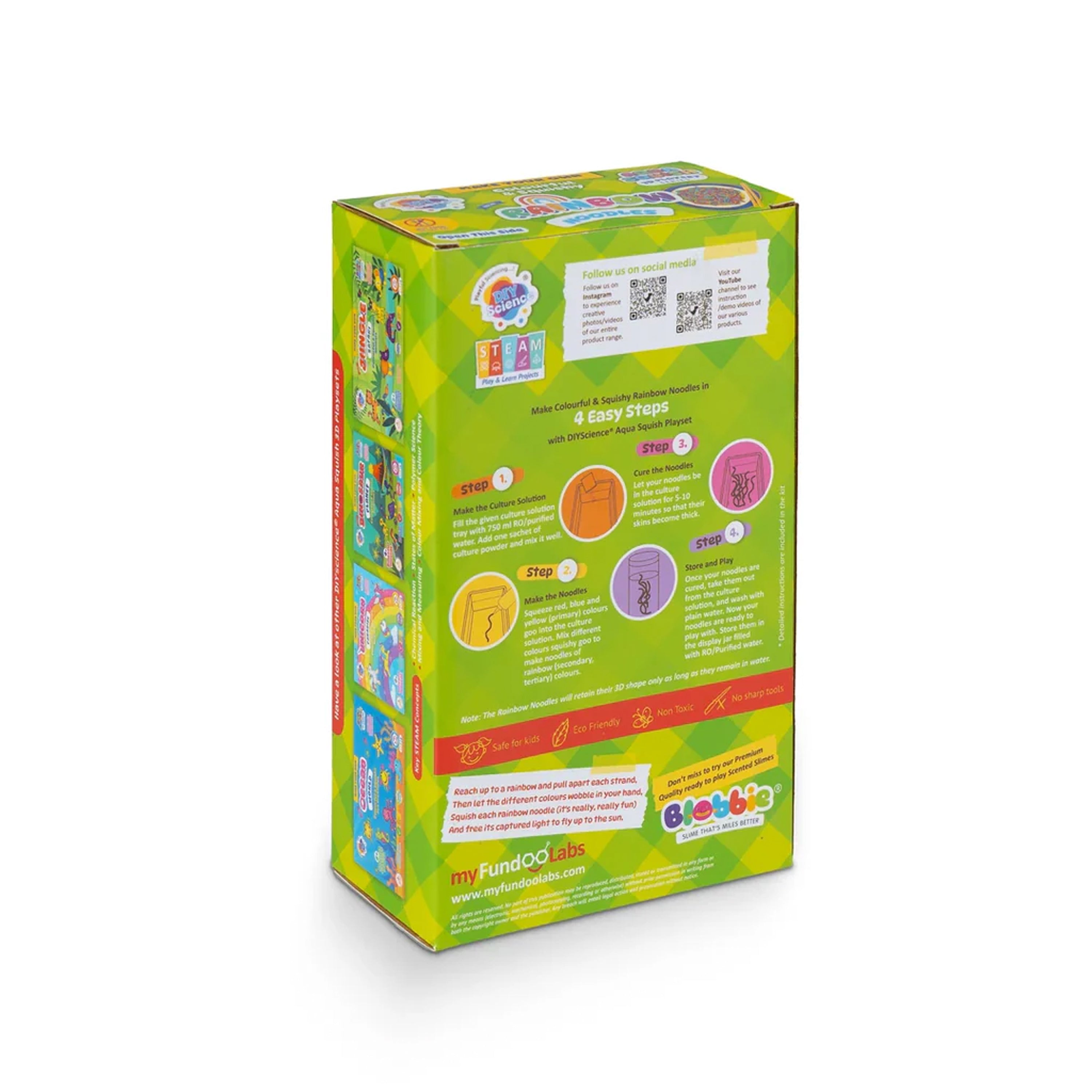 DIY Make Colourful Squishy Rainbow Noodles Box