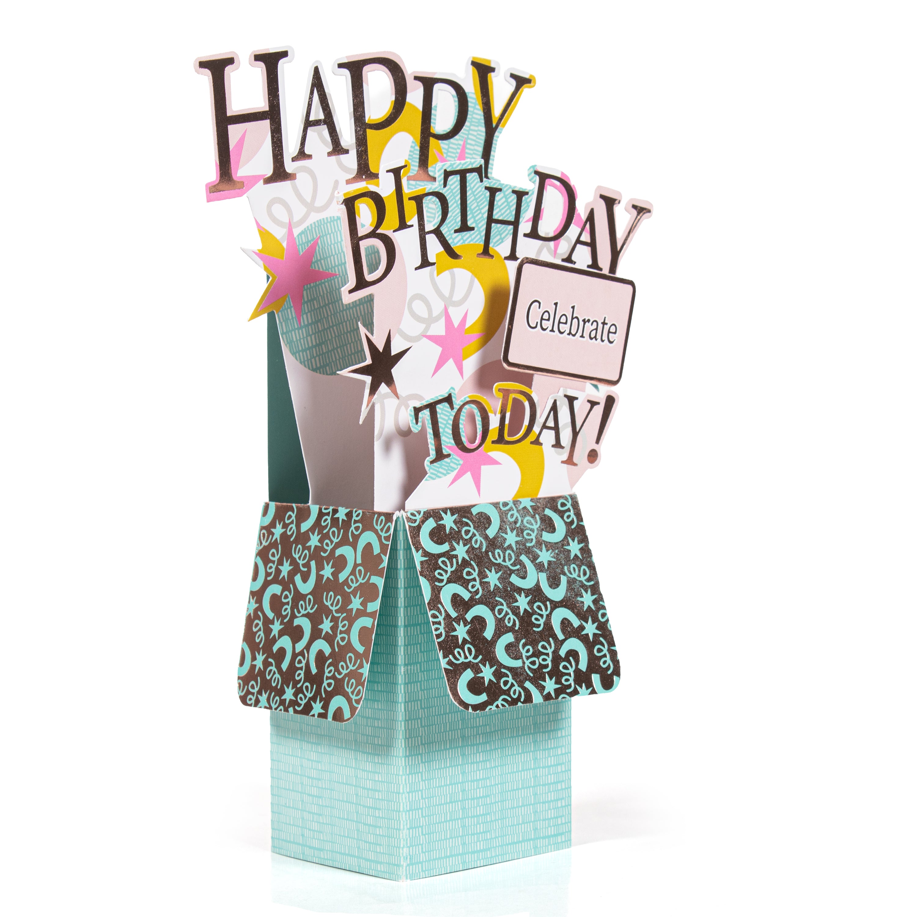 3D Pop Up Birthday Card and Envelope - Celebrate Today 1pc
