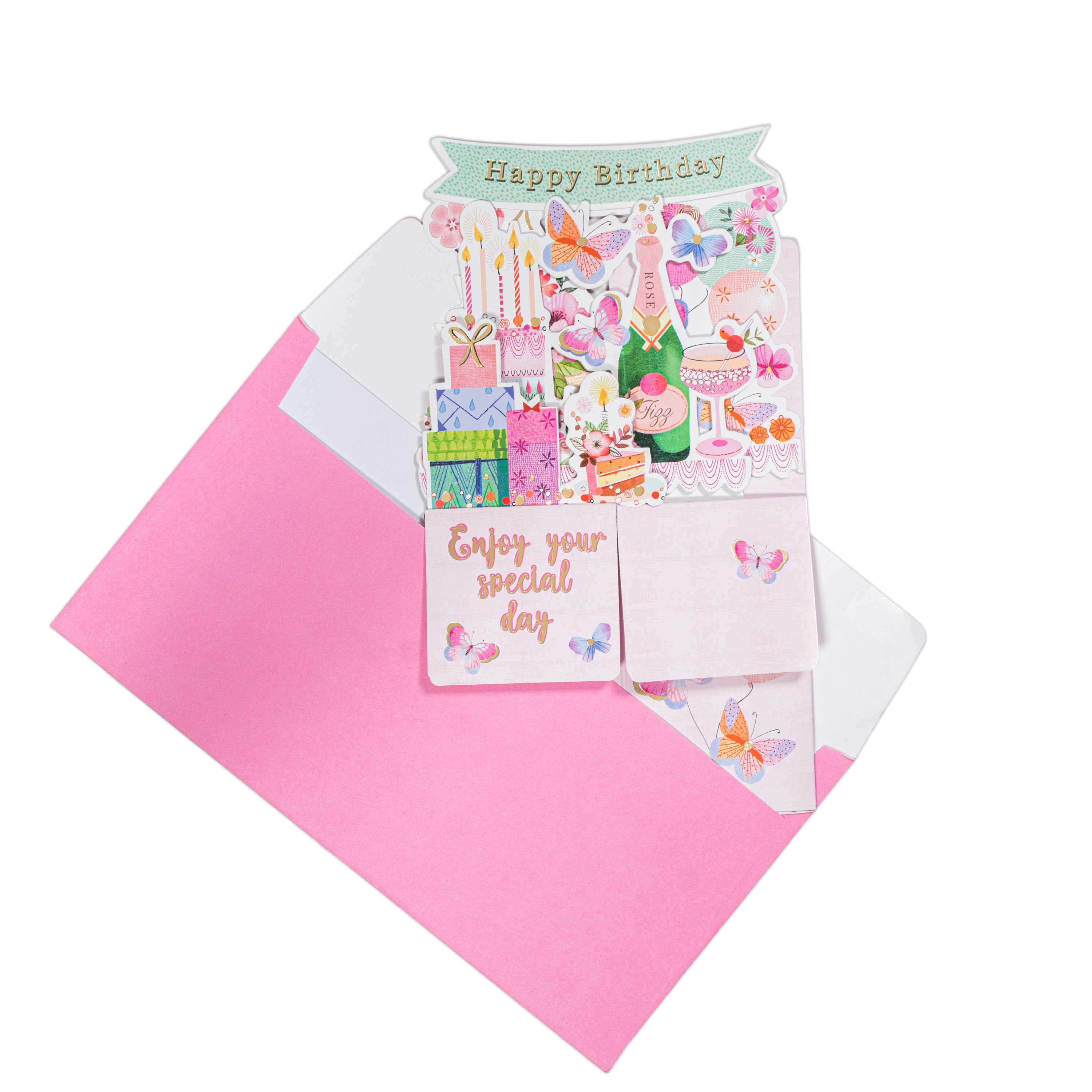 3D Pop Up Birthday Card and Envelope - Your Special Day 1pc