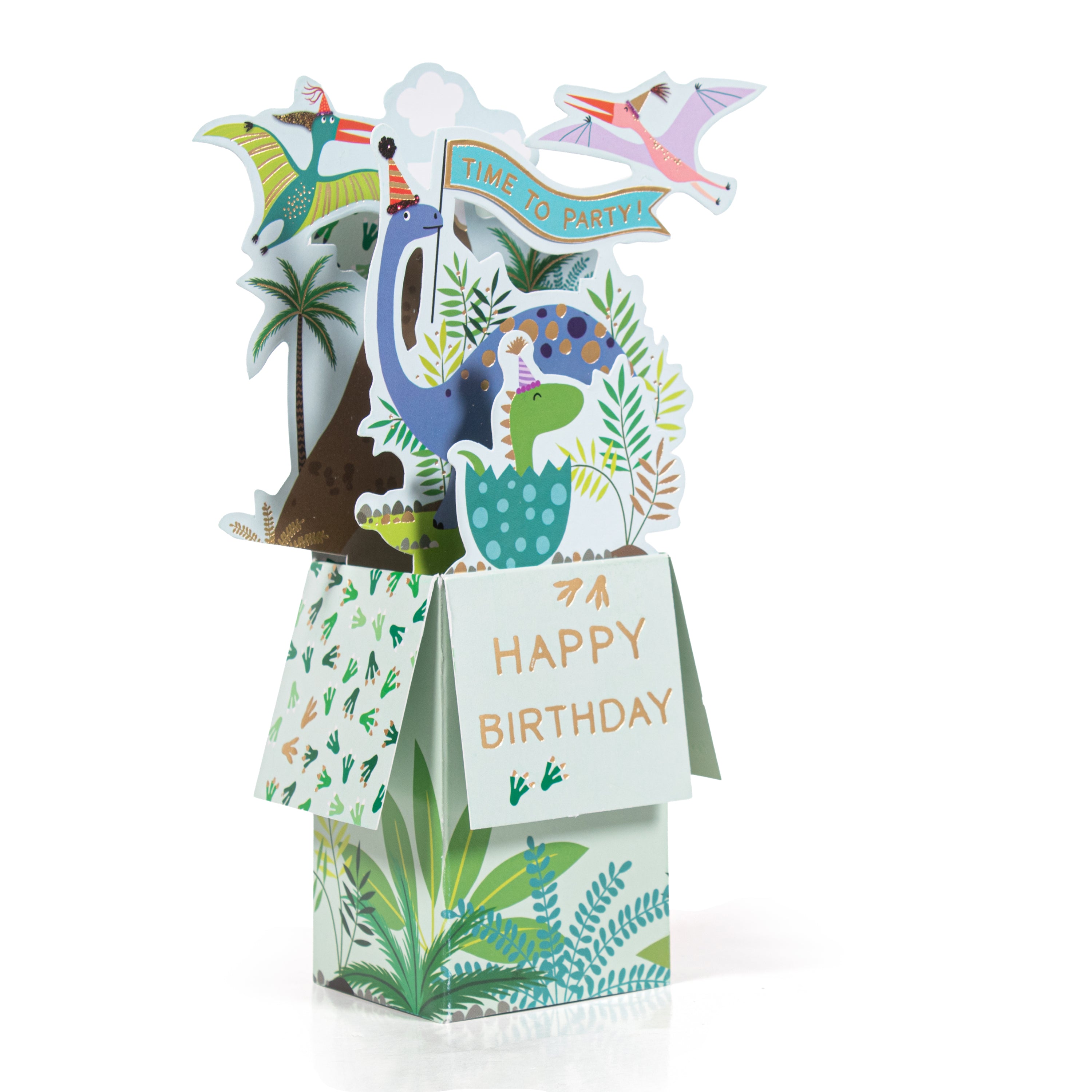 3D Pop Up Birthday Card and Envelope -Time to Party 1pc