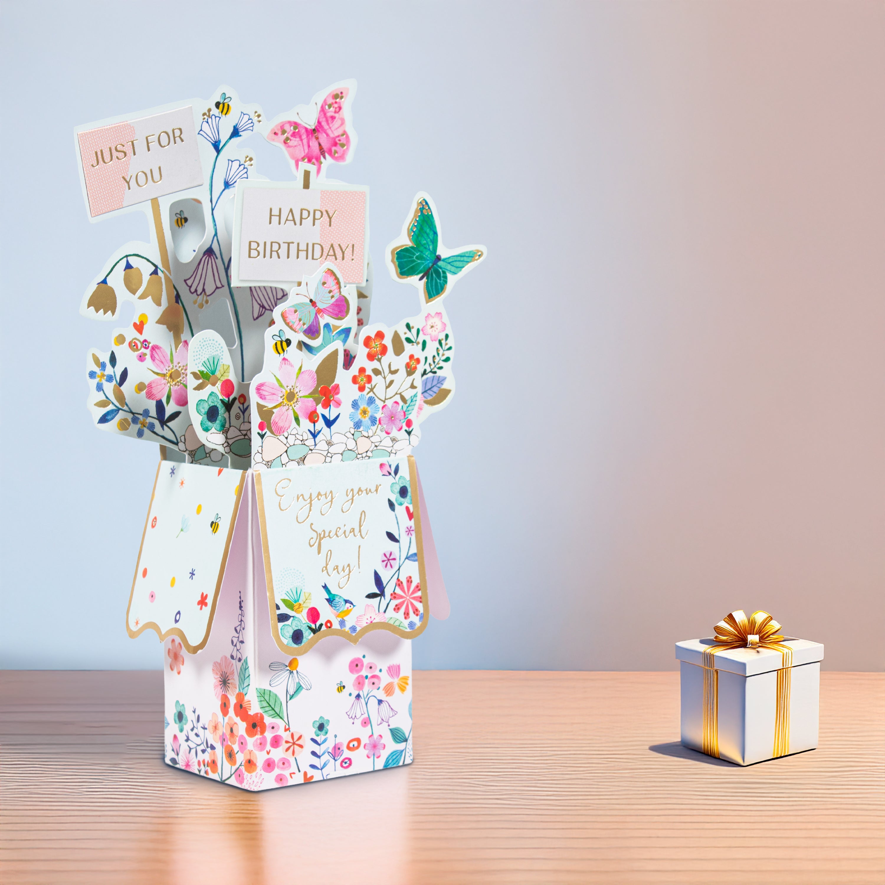 3D Pop Up Birthday Card and Envelope - Birthday Bouquet 1pc