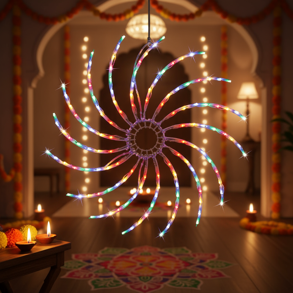 LED Spinner Wheel Various Speeds and Steady Controller 50cm 1pc Box