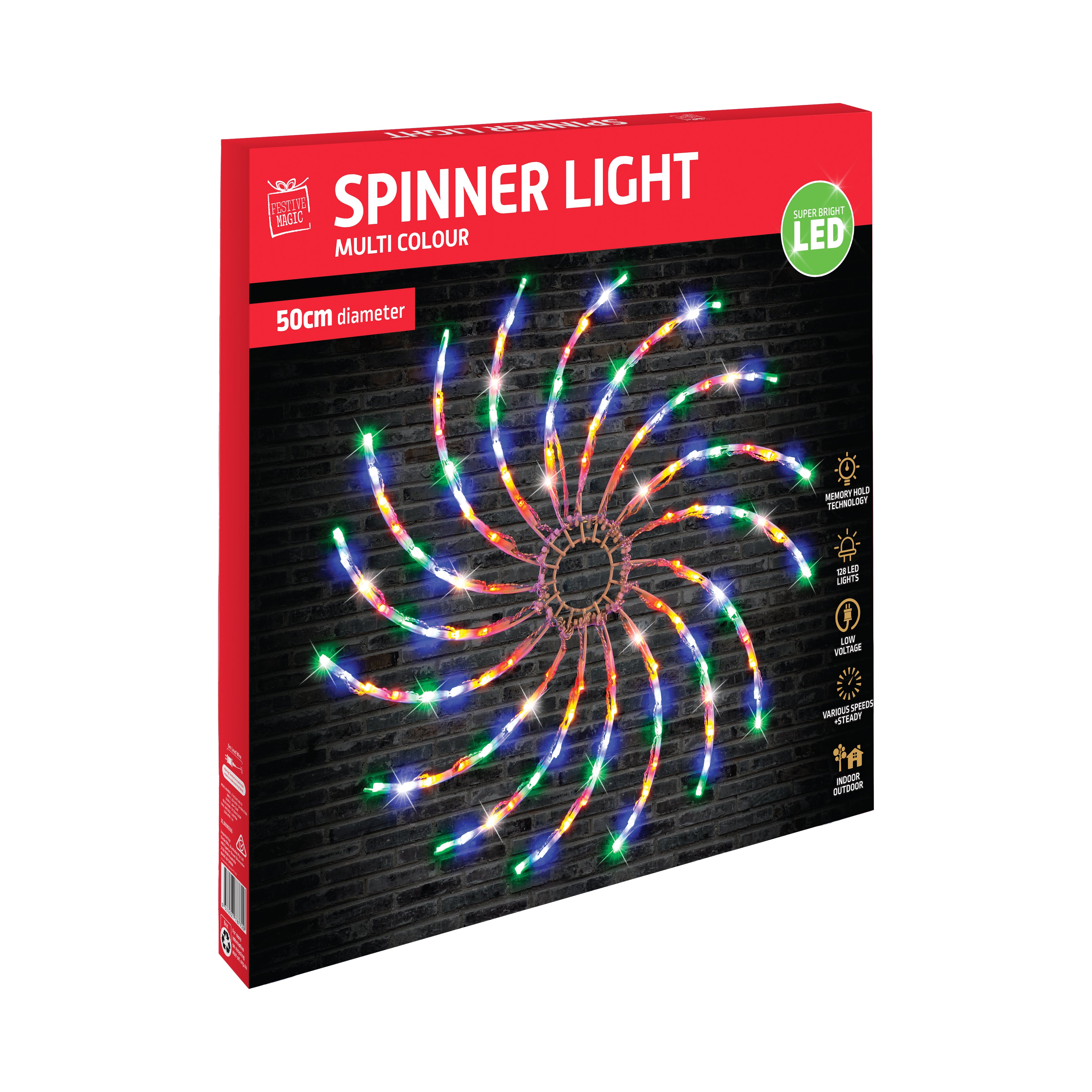 LED Spinner Wheel Various Speeds and Steady Controller 50cm 1pc Box