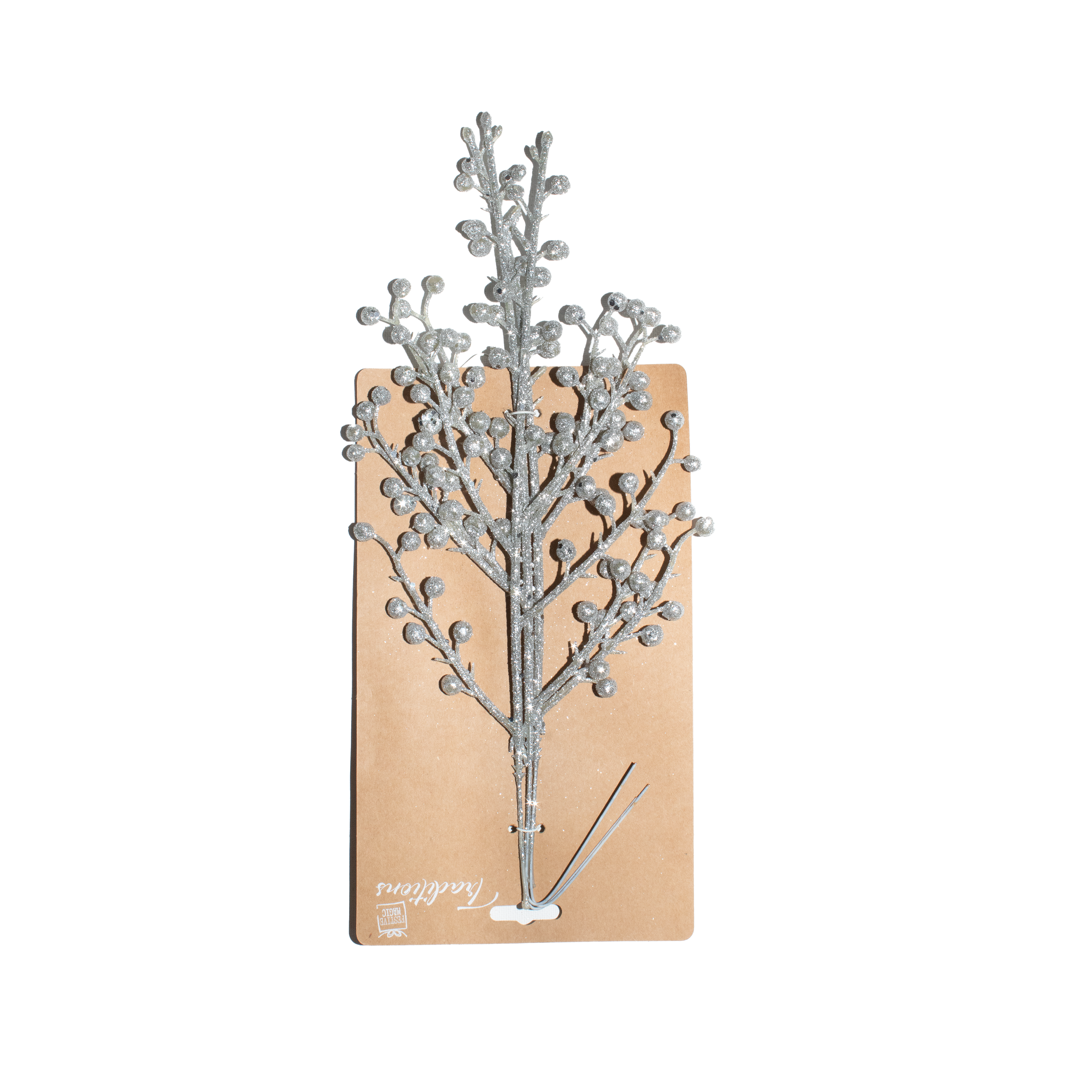 Glitter Leafy Stem - Assorted Design, 3pc