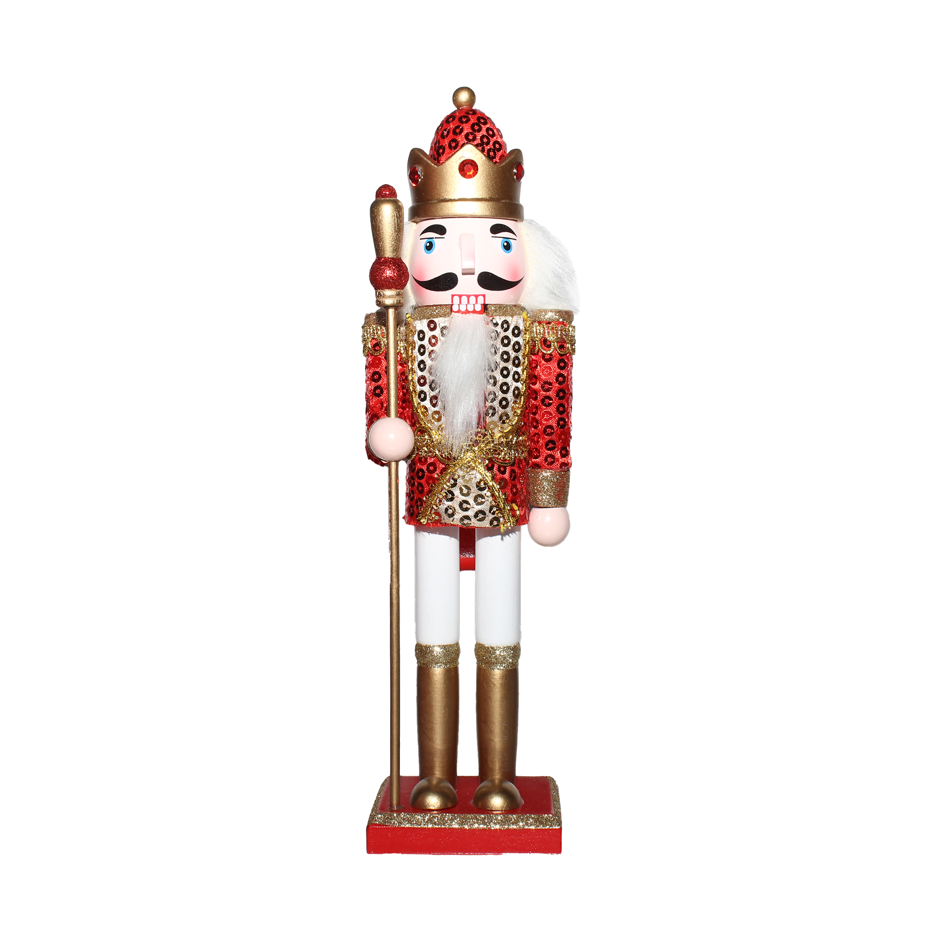 Glitter Sequins Nutcracker Assorted 30Cm 1Pc