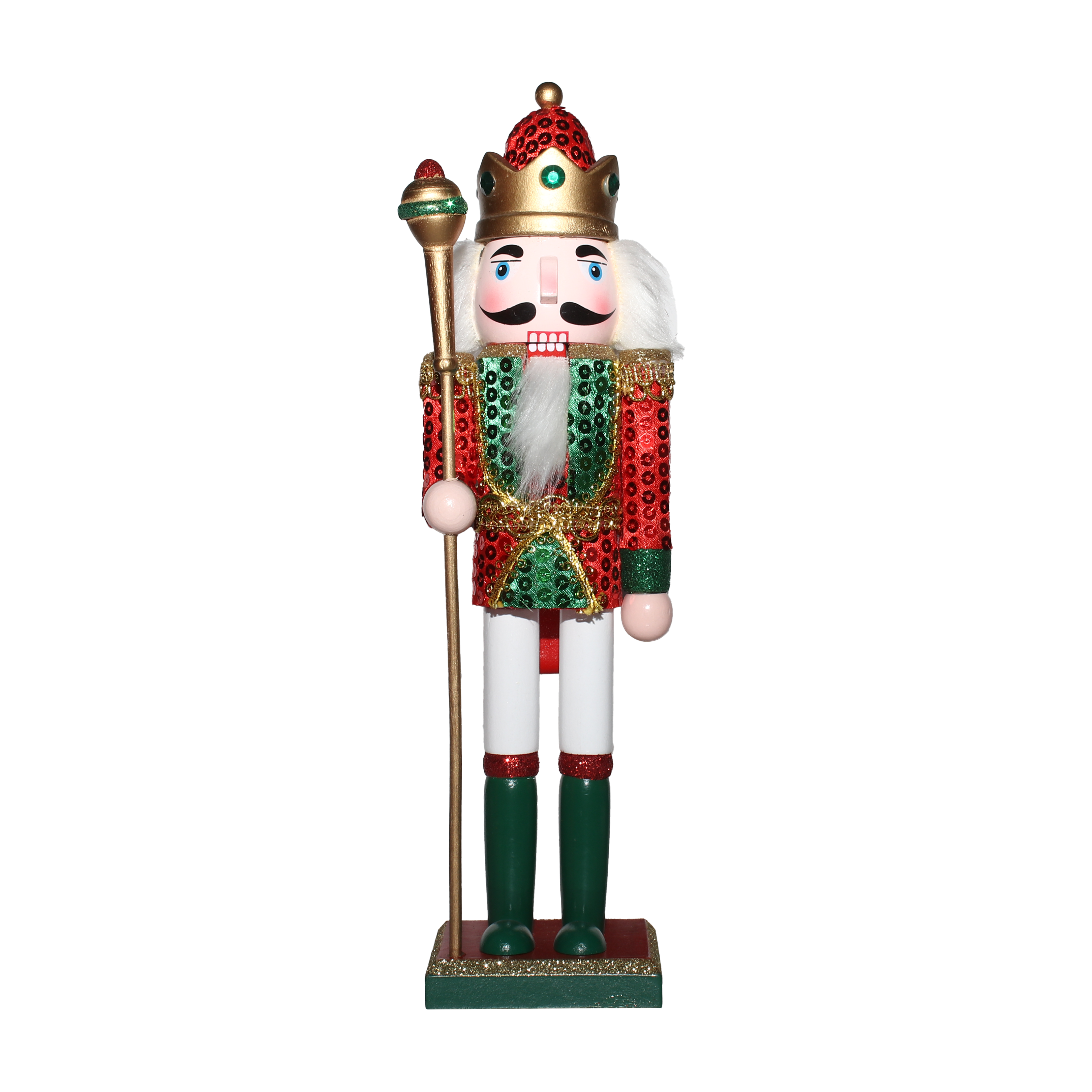 Glitter Sequins Nutcracker Assorted 30Cm 1Pc