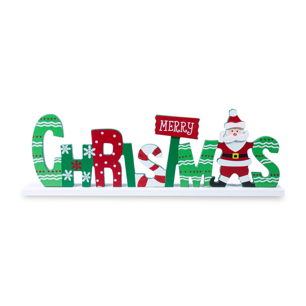 Table Deco Merry Christmas 16 X 5Inch 1Pc