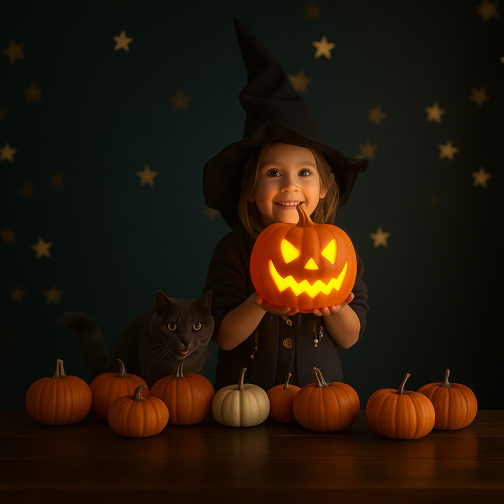 Jack-o-lantern 22cm 1pc