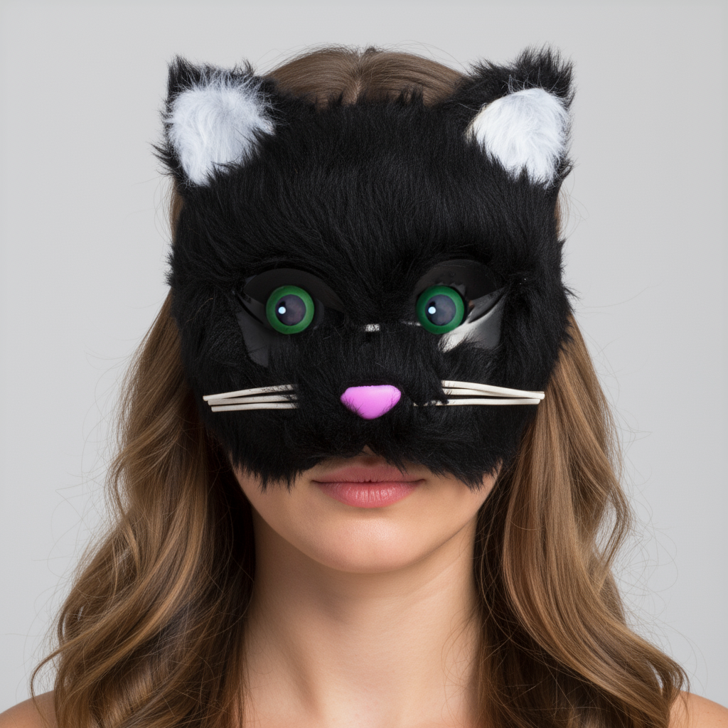 Animal Mask Black Fox 1pc