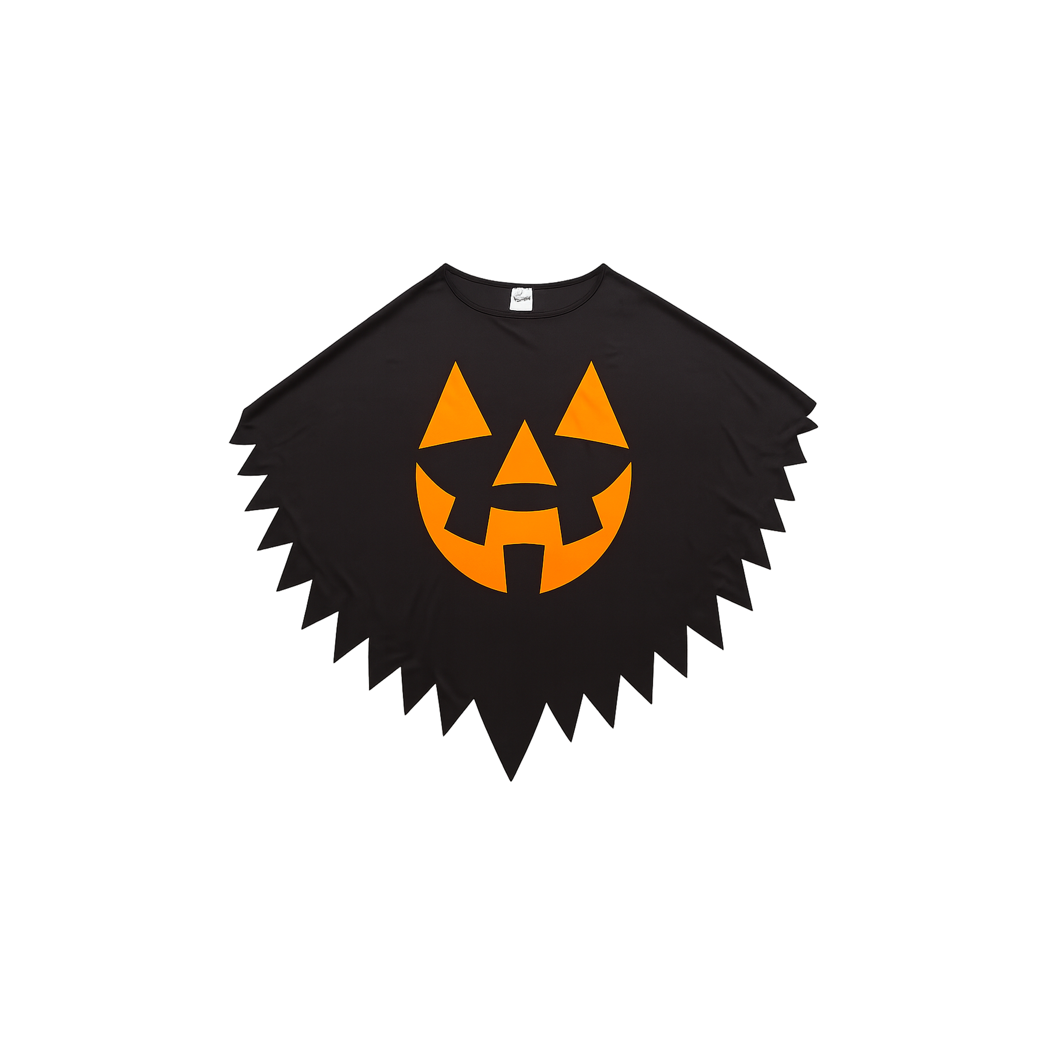 Halloween Poncho for kids Carved Pumpkin 1pc