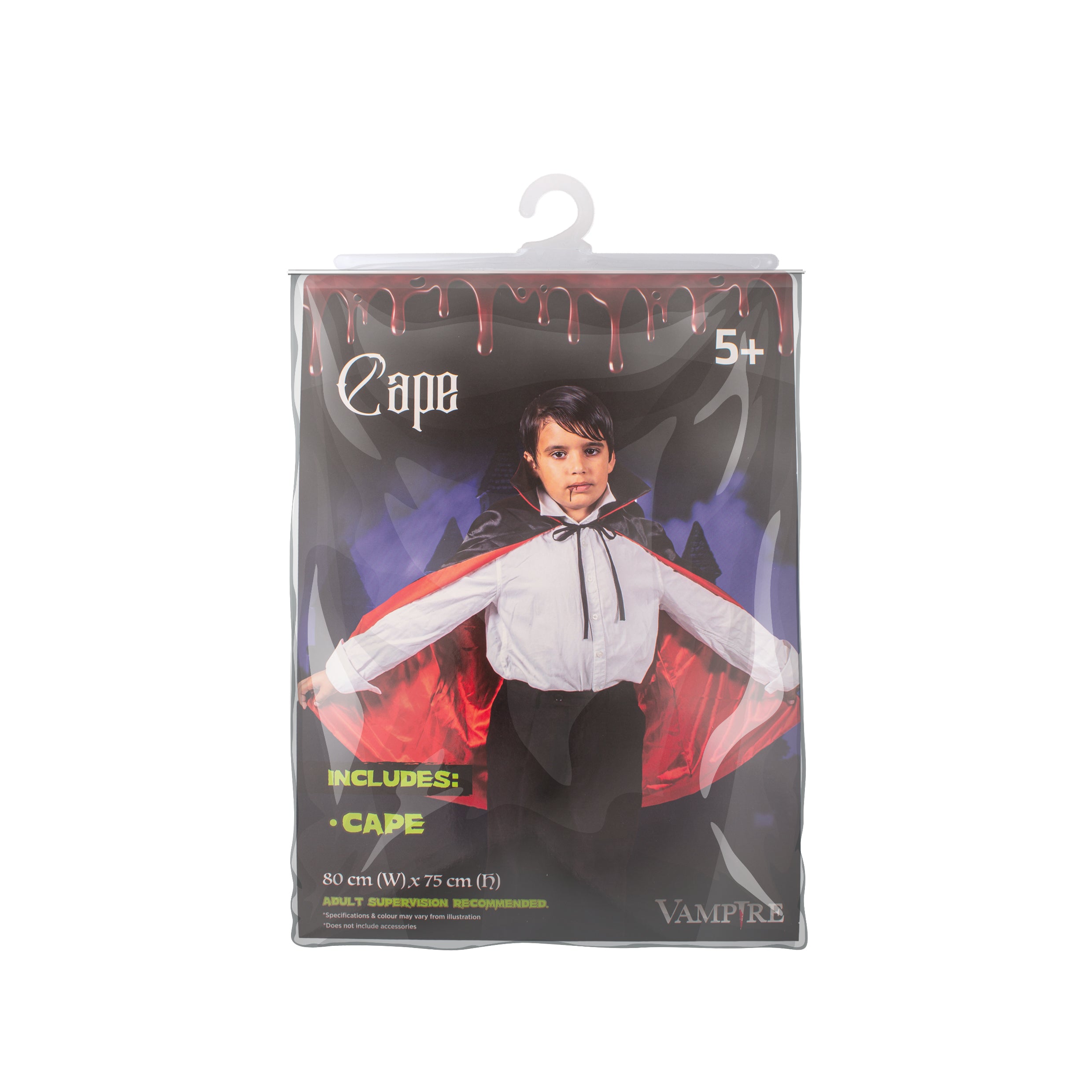 Dracula Cape for Kids W 80 X H75cm 1pc