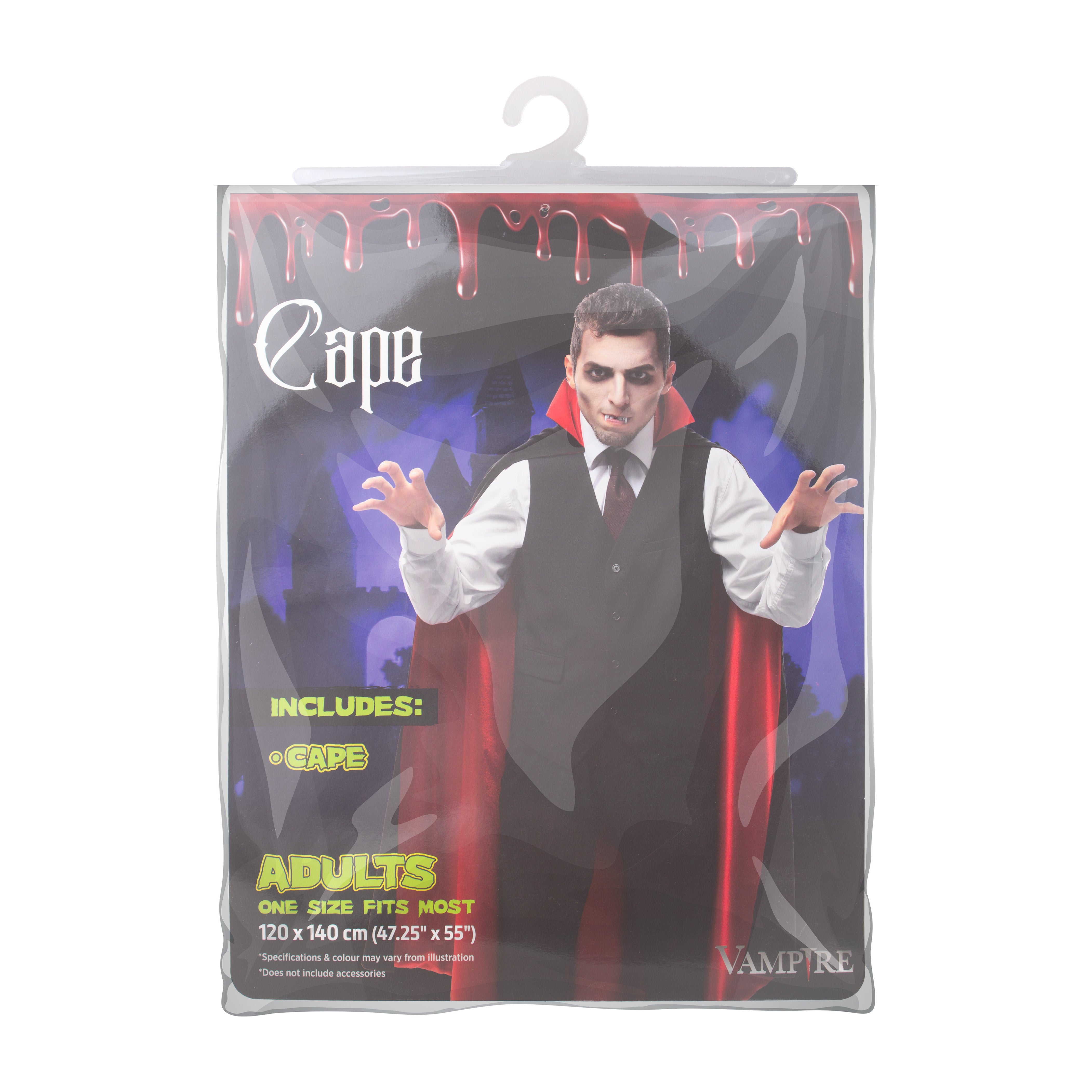 Dracula Cape for Adults W 120 X H140cm 1pc